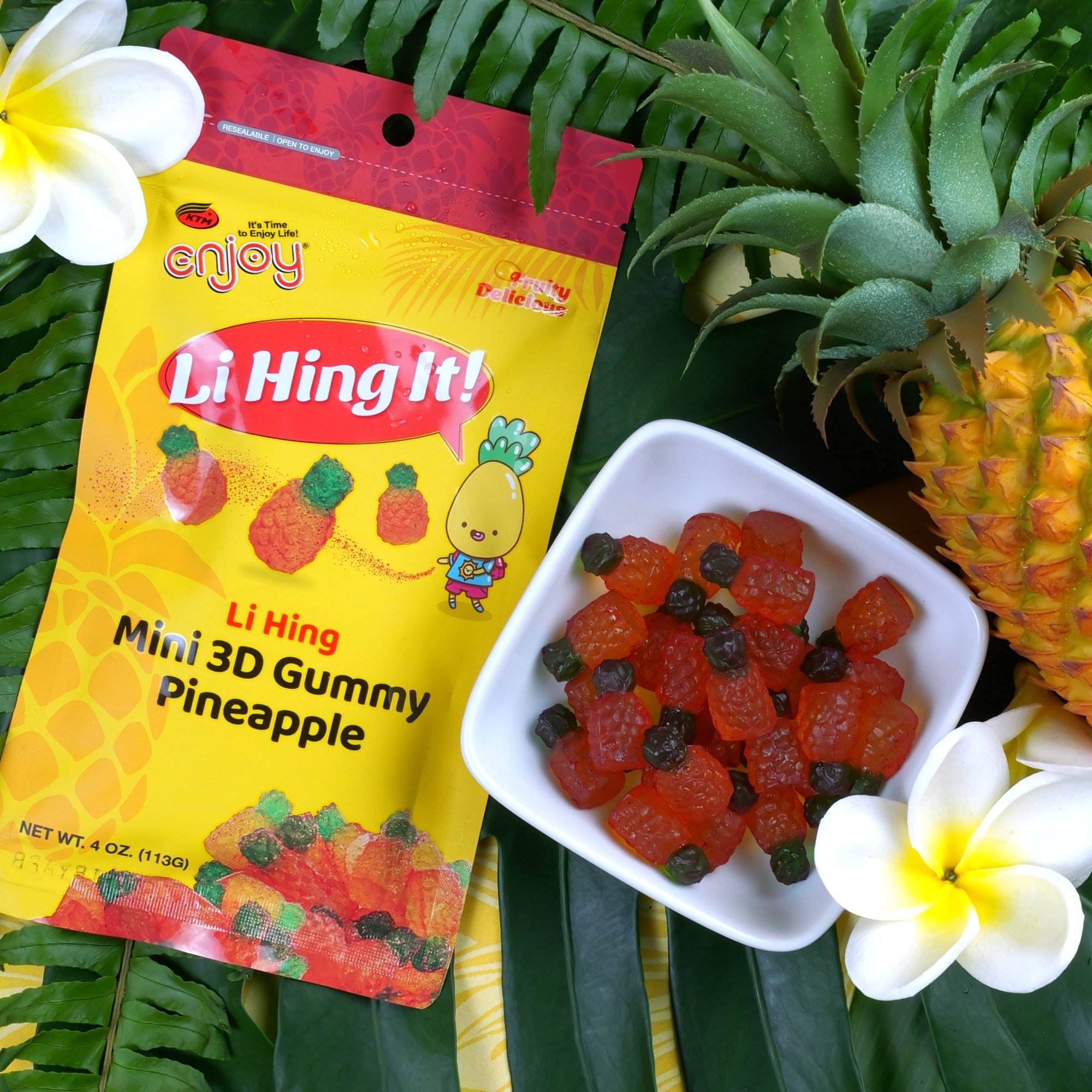 Li Hing It! Mini 3D Gummy Pineapple (4oz)