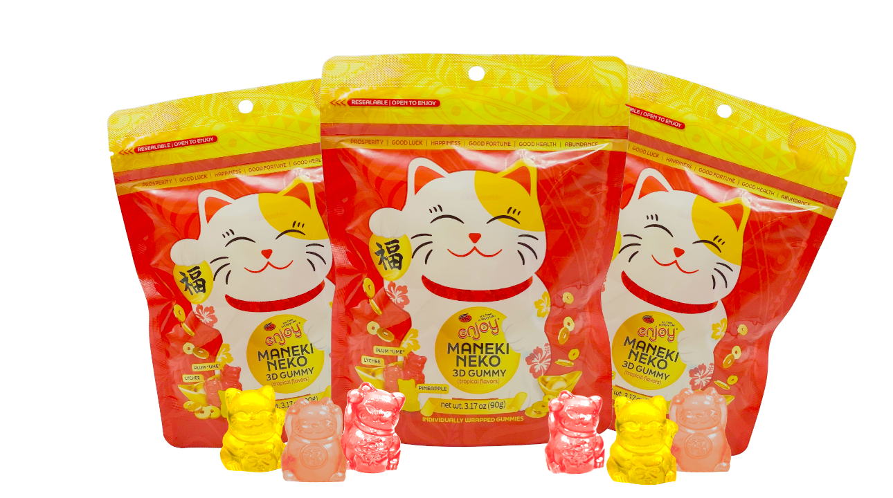 Maneki Neko 3D Gummy 10.58oz Tub | Enjoy Snacks