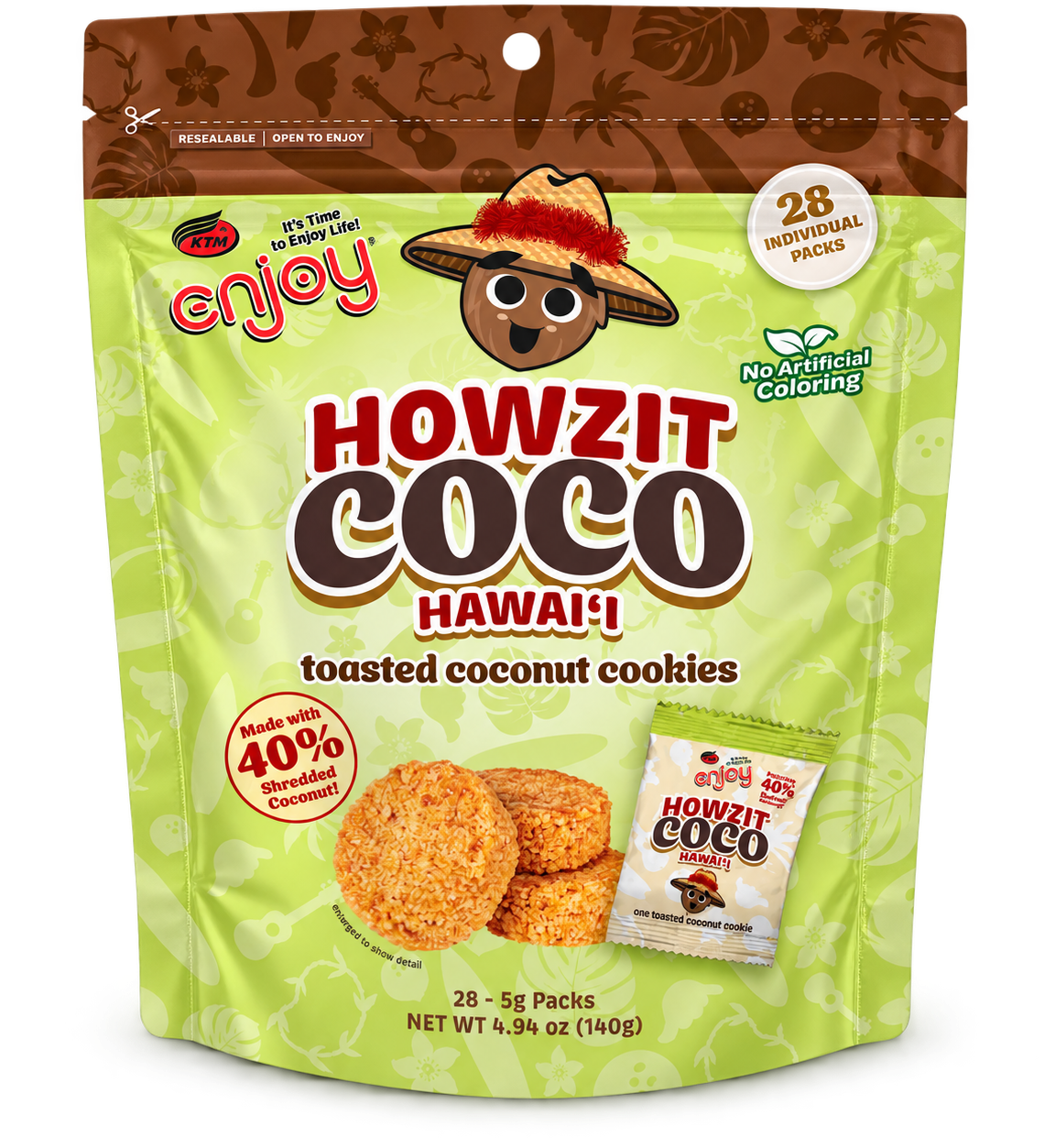 Howzit Coco Hawaii – Toasted Coconut Cookies (4.94oz)