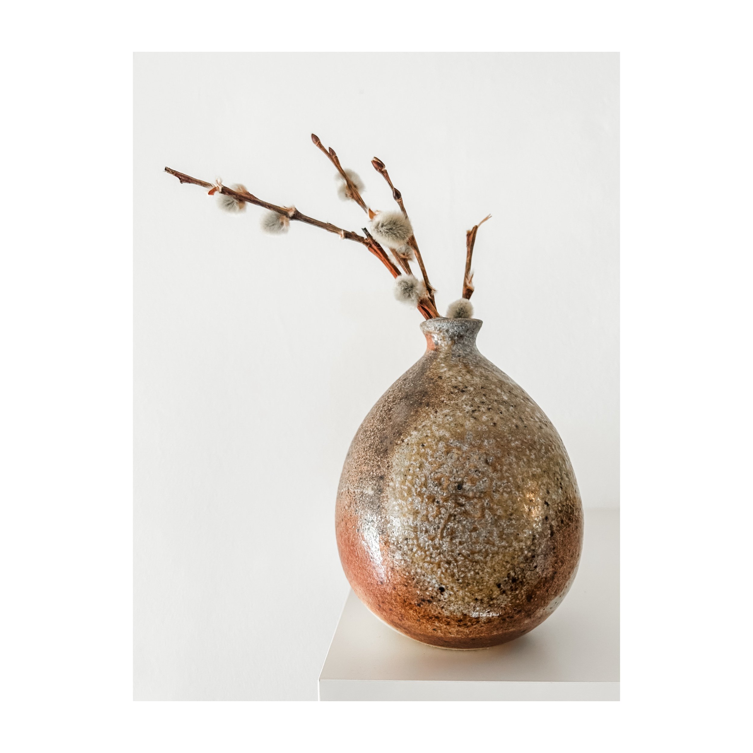 Wood Fired Shino Bud Vase