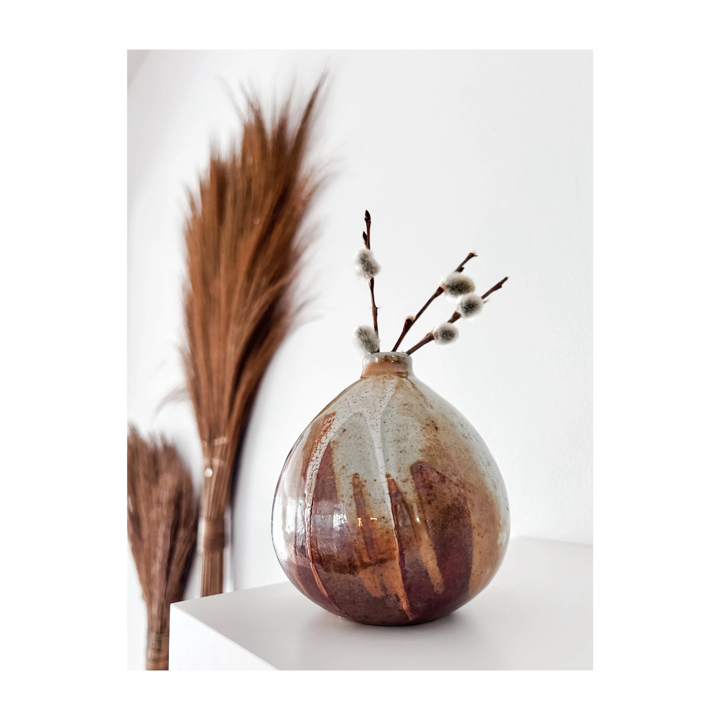 Wood Fired Shino Bud Vase