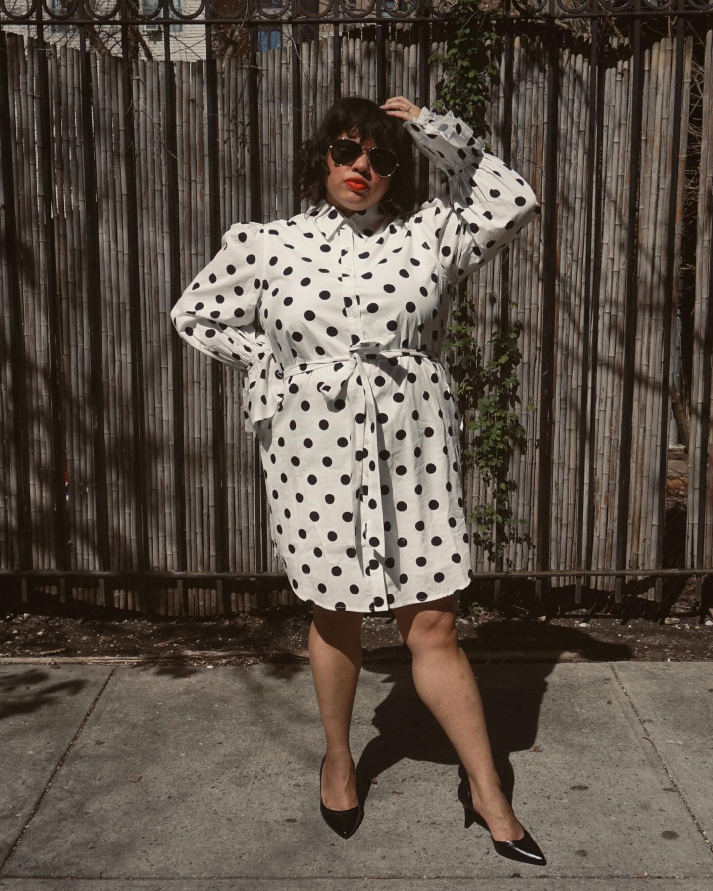 Polka Dot Lady | ⚪⚫⚪⚫

Guys &amp; Dolls it's hot outside today. I'm not prepared for that at all. I'm still in full spring-style swing. 82* today. That's when the real New Yorker comes out of me. How many times could I say &ldquo;Oh Nahhhh&rdquo; unt