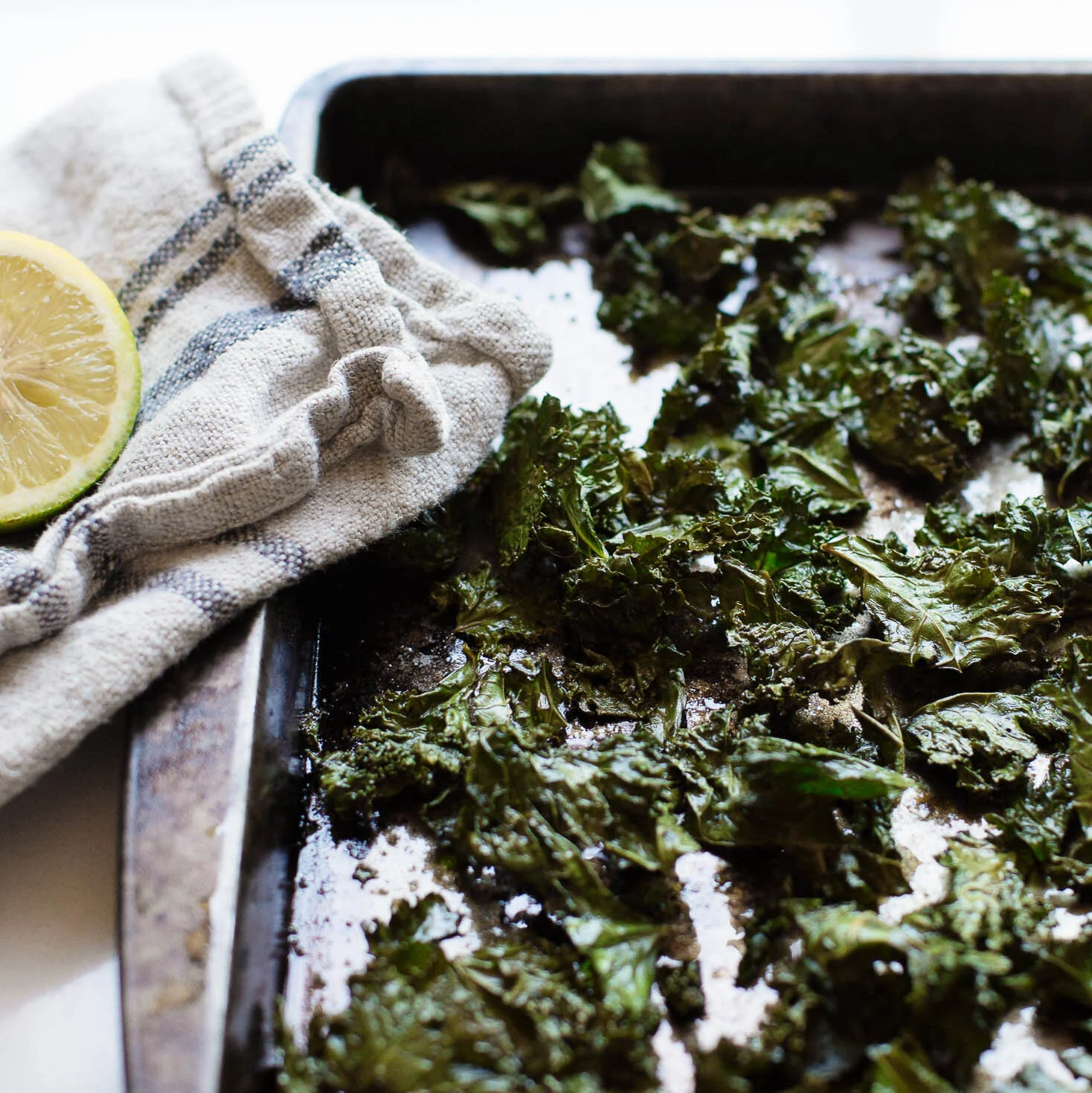 Perfectly Crisp Lemon Kale Chips