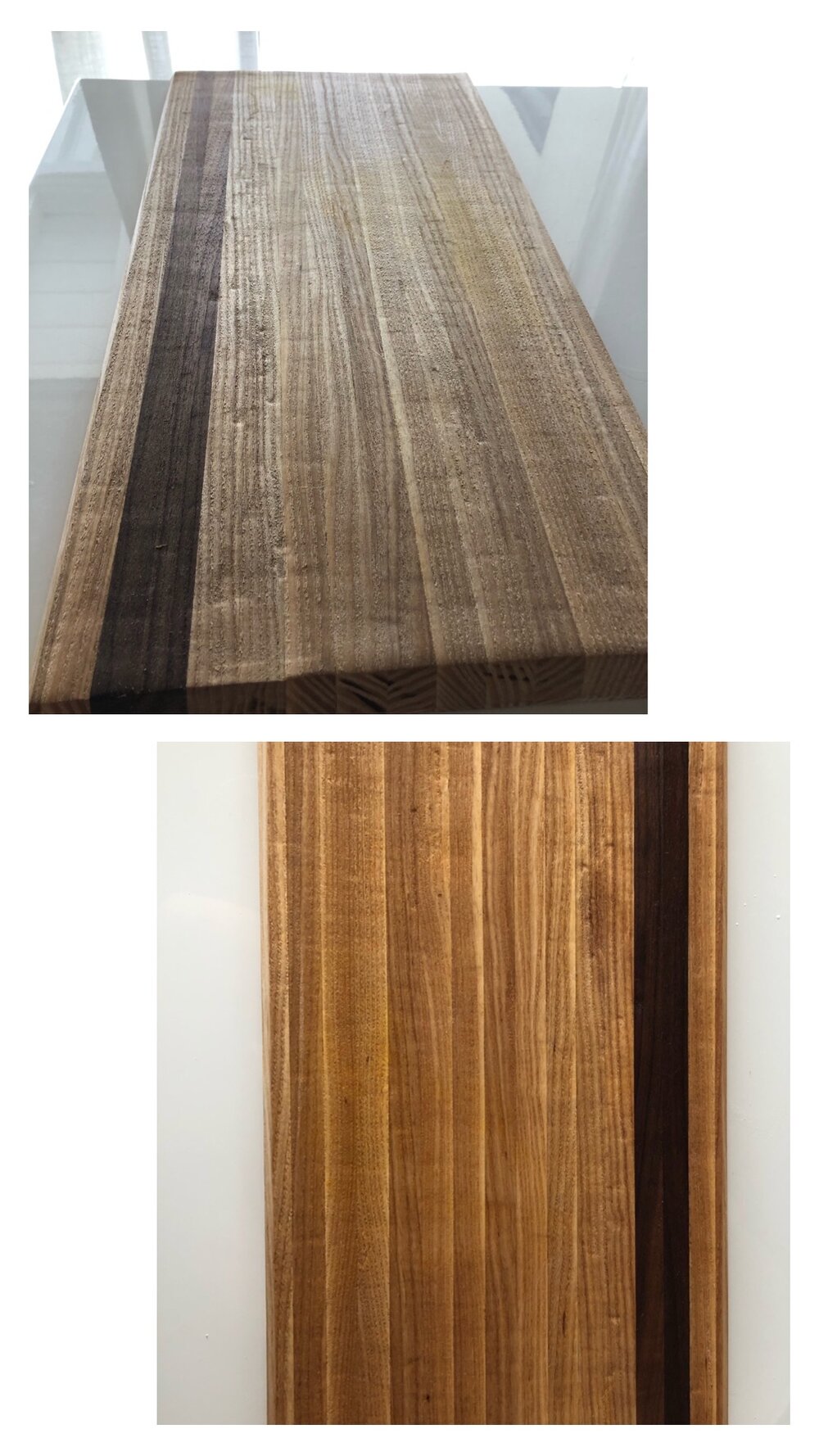 before and after cutting board