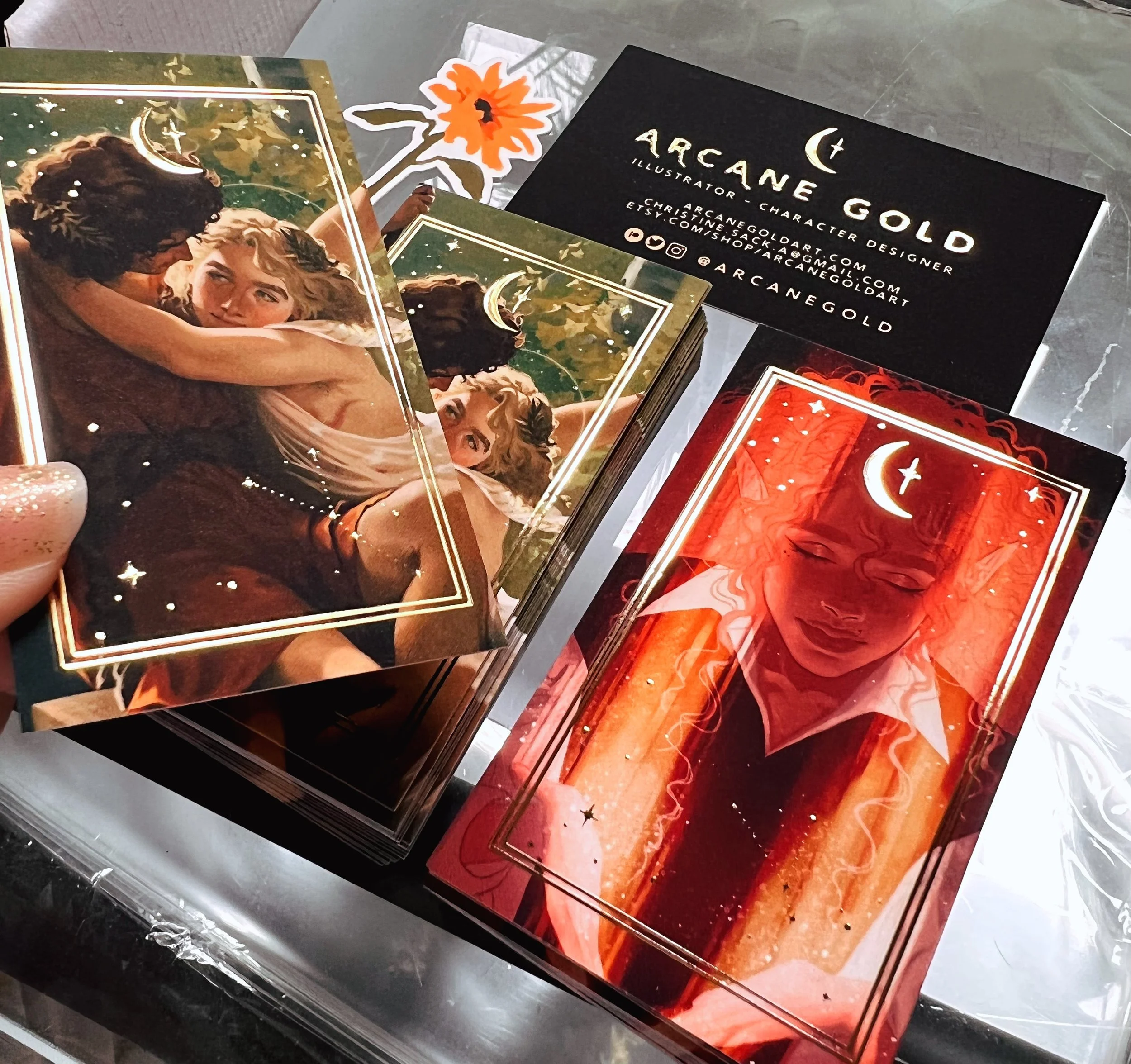 Business cards, two versions