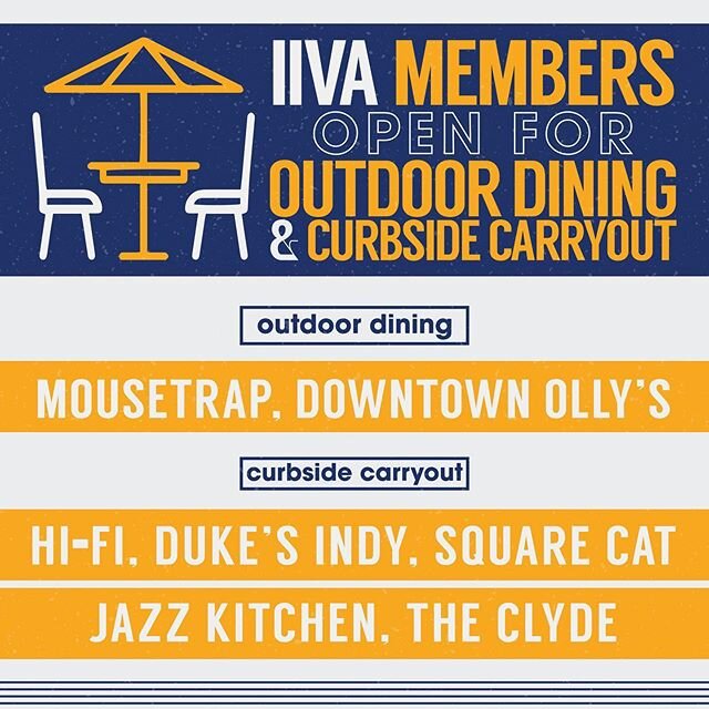 Looking for outdoor dining and carry out options this holiday weekend? Several IIVA members are open for both, offering great food, beer, wine and spirits! Show them some support and help #SaveOurStages! 🙌🍔🍻