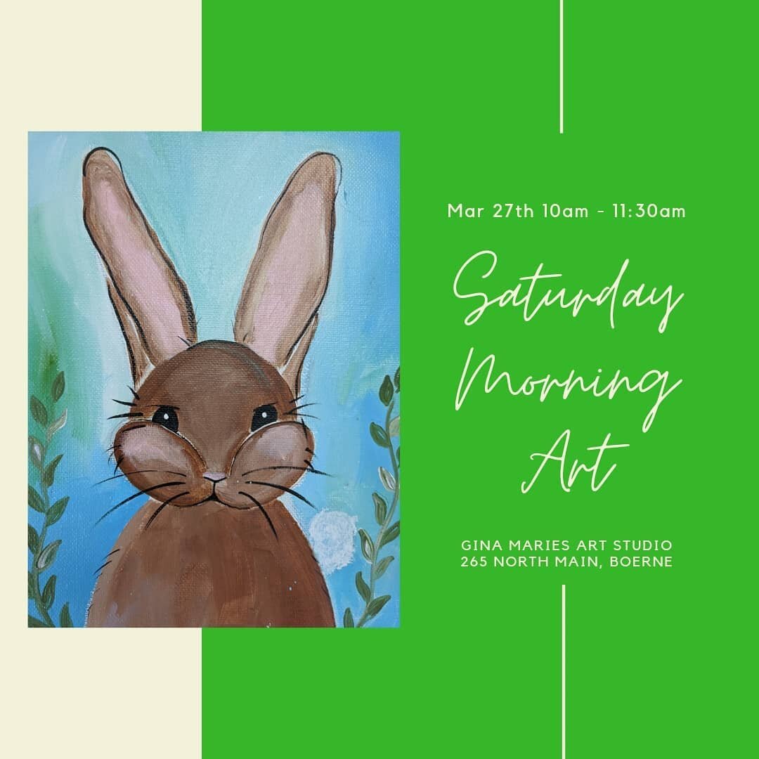 Saturday Morning Art !  March 27th and it's time to get the bunnies hopping ! 🐰🐰🐰
.
Sign-up on our website. 
.
.

💐 #spring #saturdaymorningart #blossom #flowers #beautiful #ilovetulips #goodmood #instaspring #thingstodoinboerne #springtime #colo