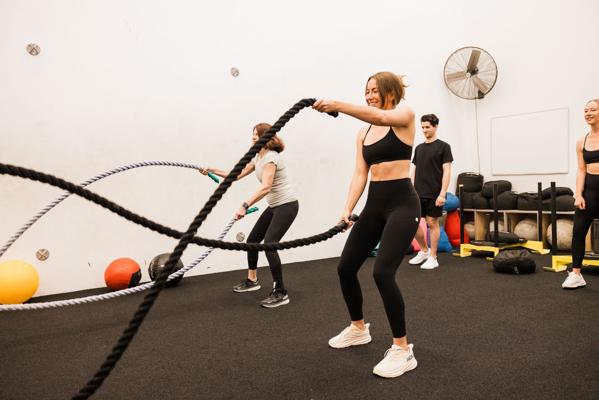 Asteya’s strength training space for circuit classes and personal training in Encinitas, California.