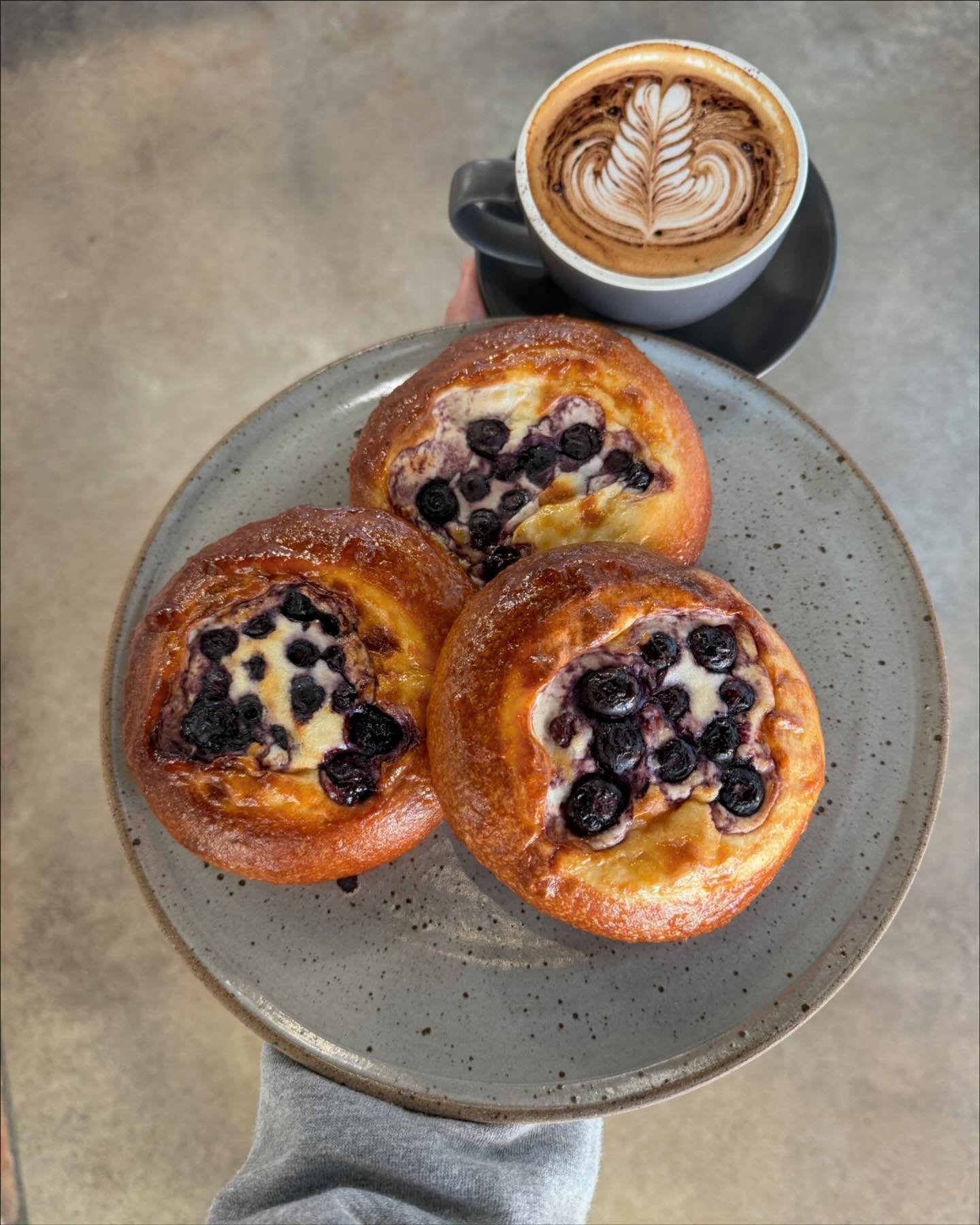 &bull; house made blueberry &amp; ricotta cheesecake danish, going down a treat with @swellcoffee &bull;