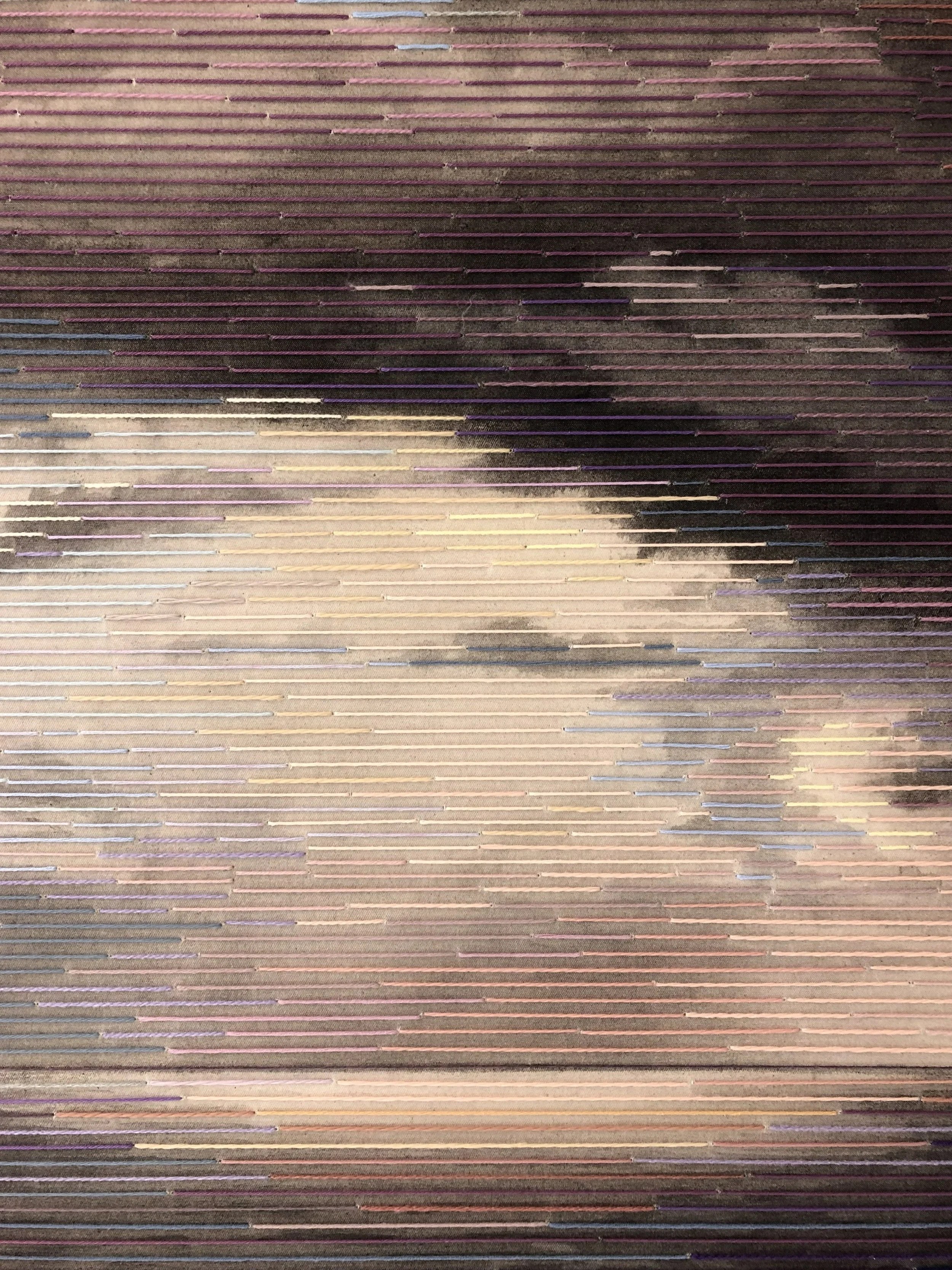 Salò, ink/yarn on canvas, 41 x 31 cm, 2025