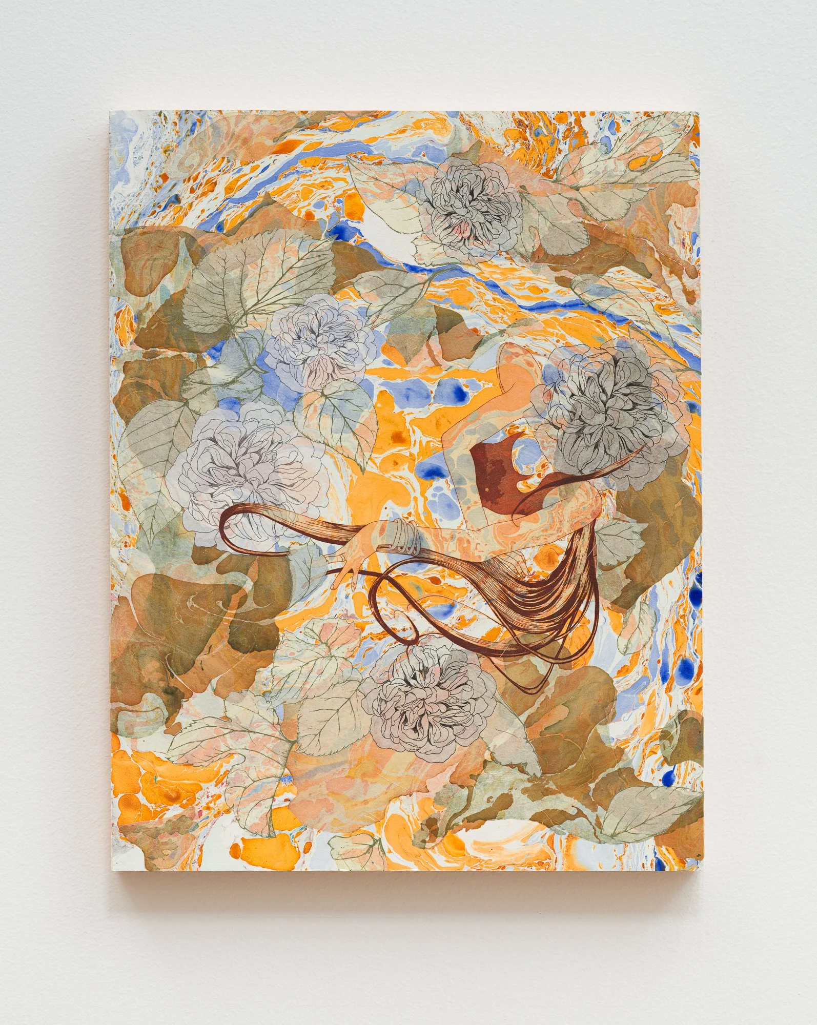 Entanglement, mixed media on panel, 18" x 24"