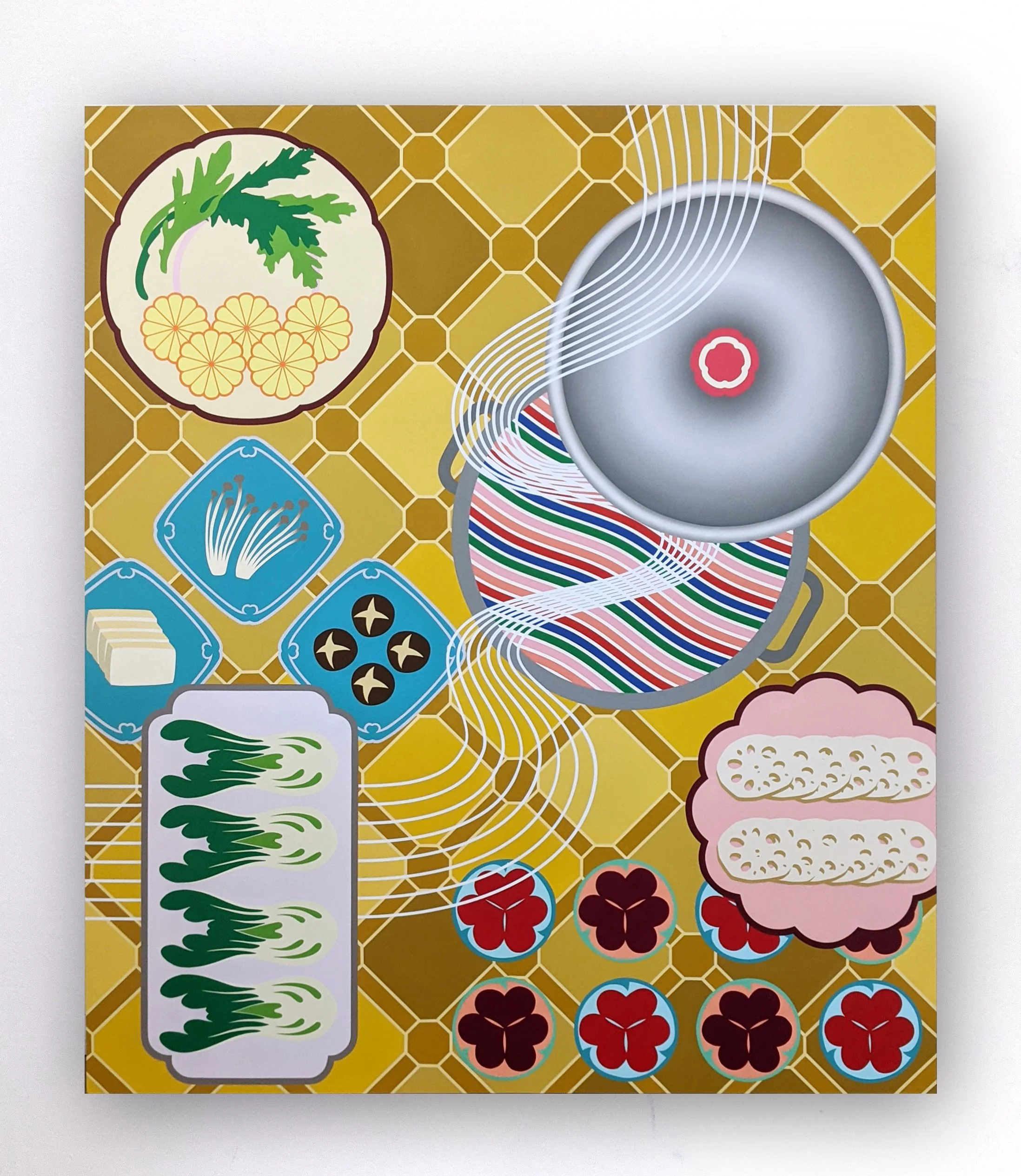 Hotpot, 2021, acrylic on canvas, 84" x 72"