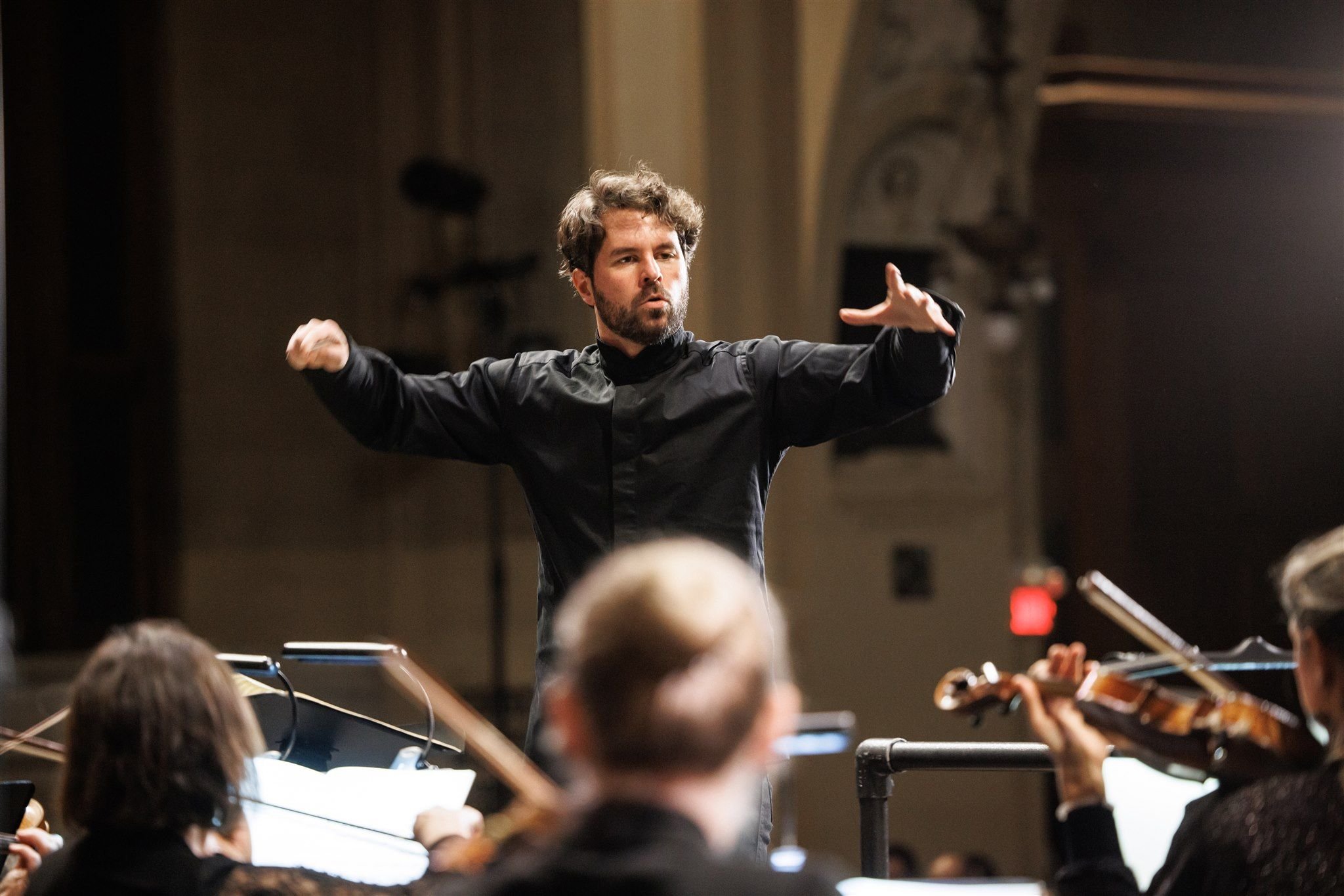  “Simon Rivard is a conductor who has ideas to spare, a natural authority and a well-channeled energy. A name to follow!” -  Le Soleil  [trans. French] (Photo: Brent Calis) 