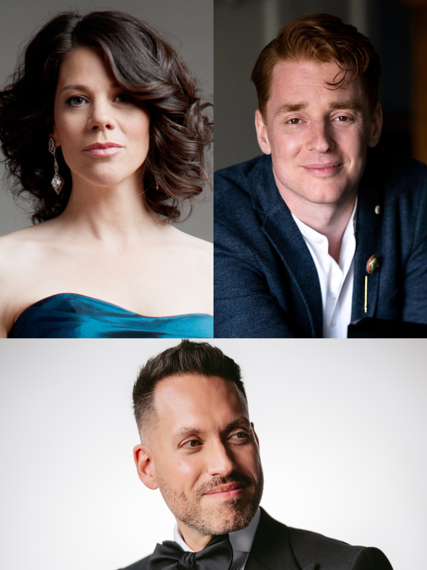 Allyson McHardy, Isaiah Bell, and Jean-Sébastien Vallée with the Toronto Mendelssohn Choir