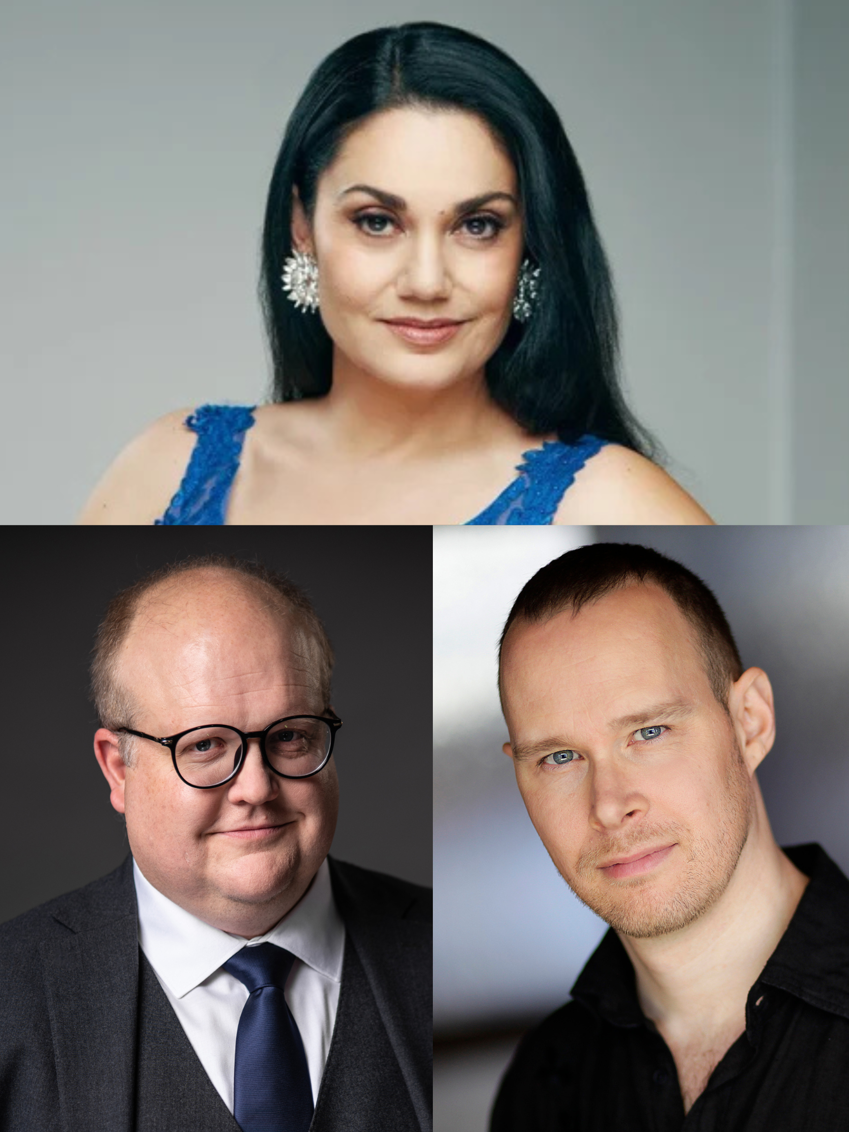 Miriam Khalil, James McLennan, and Peter McGillivray with Manitoba Opera