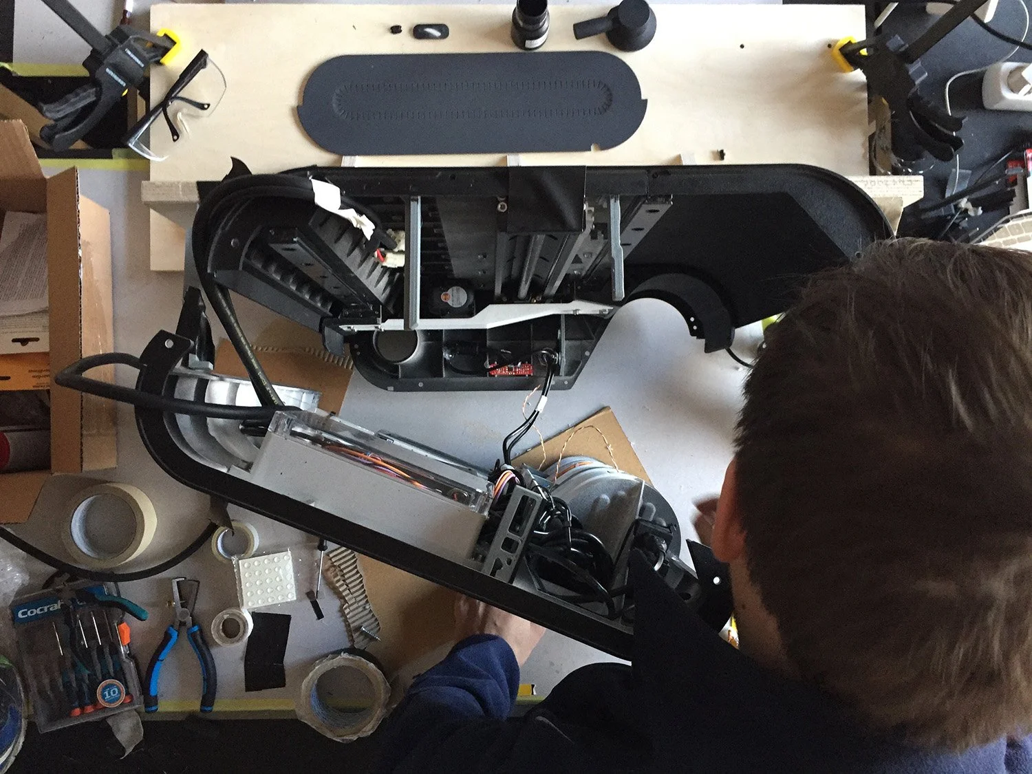 Sammenstilling av 3D printet prototype av hydrogendispenser