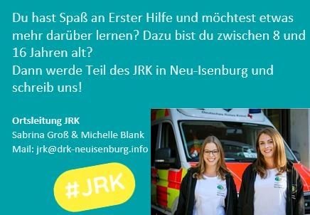 Endlich geht es wieder los &ndash; das Jugendrotkreuz des Ortsvereins Neu-Isenburg startet mit einer neuen Gruppe. 🚑⛑️
Du suchst ein neues Hobby, bei dem du dazu sogar wirklich etwas bewegen kannst? Dann bist du bei uns genau richtig! 
Komm gerne ei