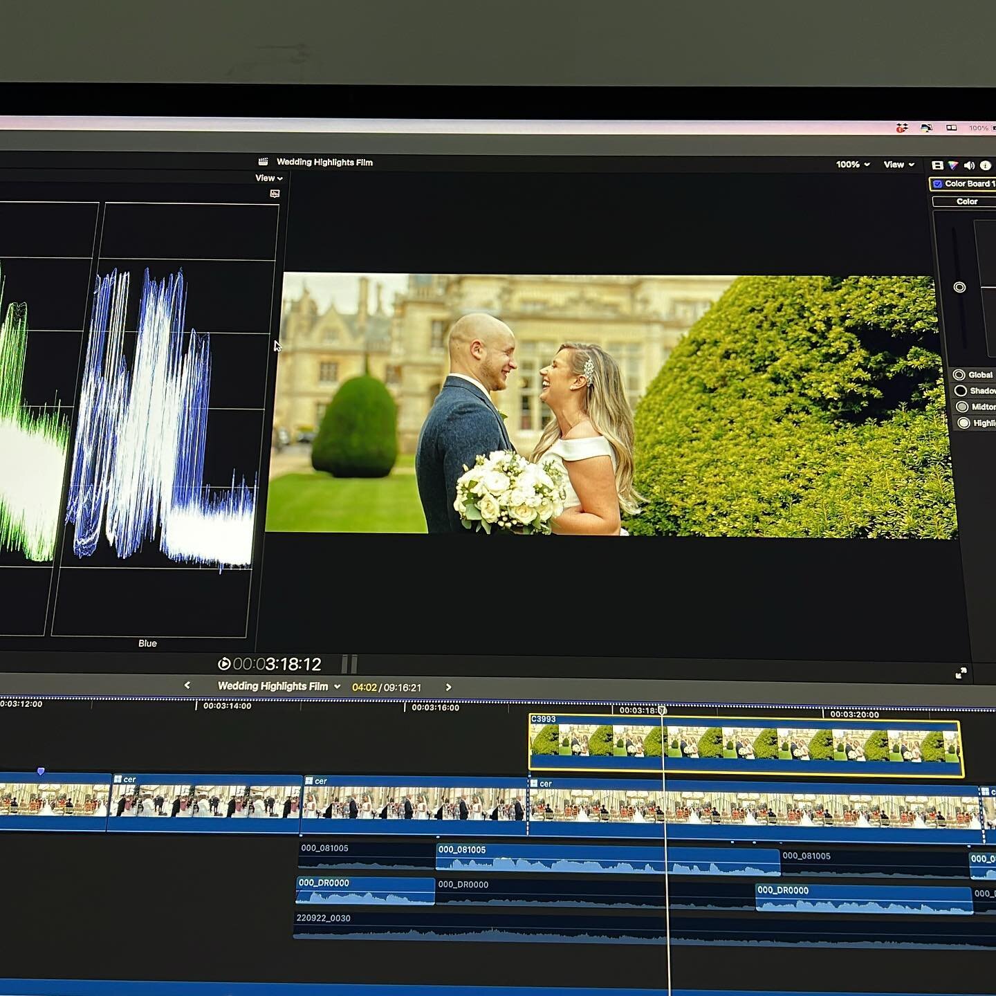 Natalie and Toms wedding film edit almost finished today from the lovely @stokerochfordhall