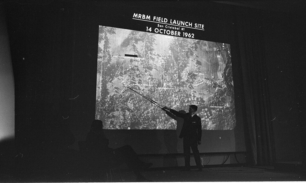 Spy plane photos of first nuclear missiles on Cuba, 14 October 1962