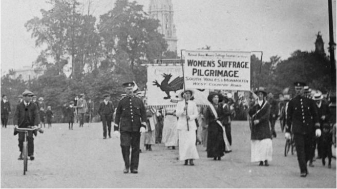 Suffragist marchers from South Wales - Pilgrimage of 1913