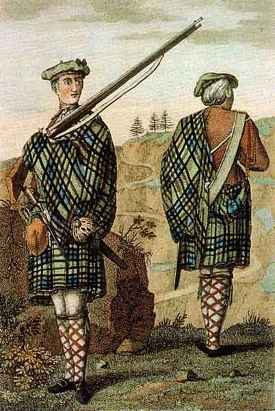 Highland Regiment c.1744 from 'Clans and Tartans' Collins pocket guide