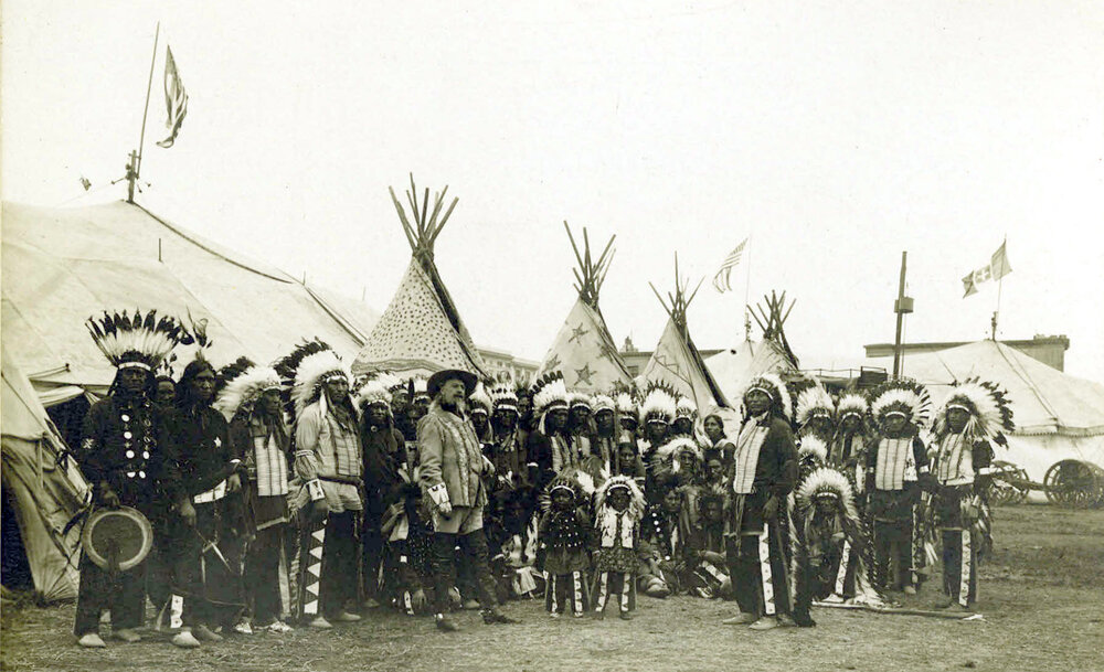 Buffalo Bill Wild West Show Italy 1890. Native Americans were paid the same as rest of cast