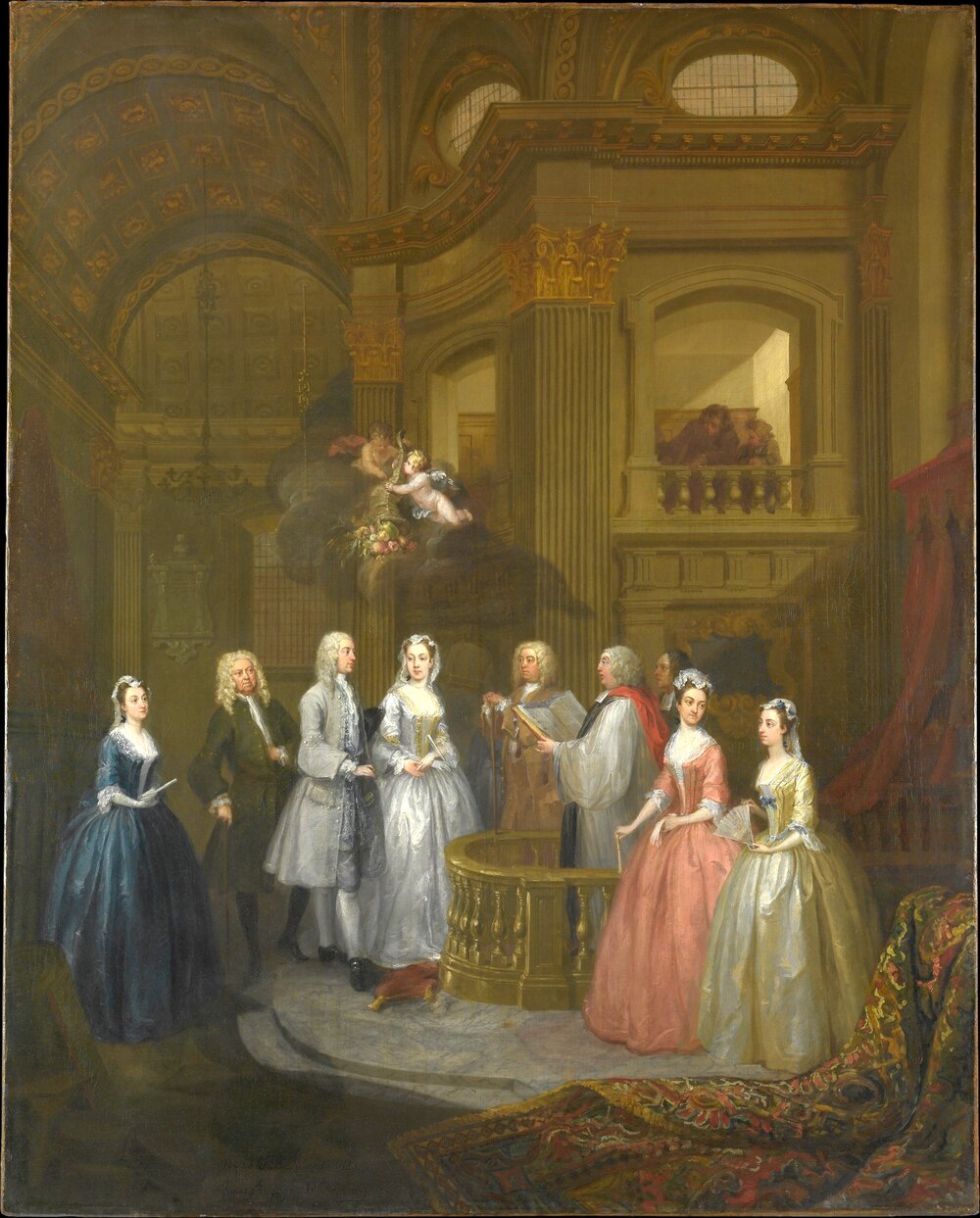 An example of a gentrified wedding by Hogarth, 1729