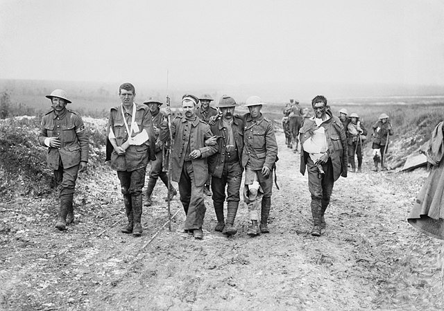 British wounded, Bernafay Wood, 19 July 1916