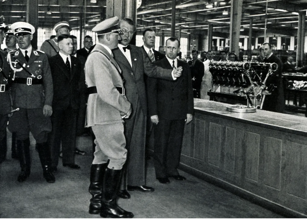 Hitler tours BMW plant in Munich 1935