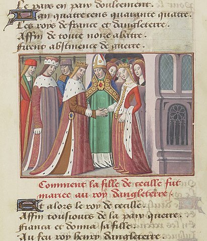 Marriage in 1485 of Henry VI to Margaret of Anjou