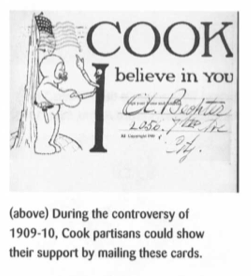 'I believe in Cook' postcard