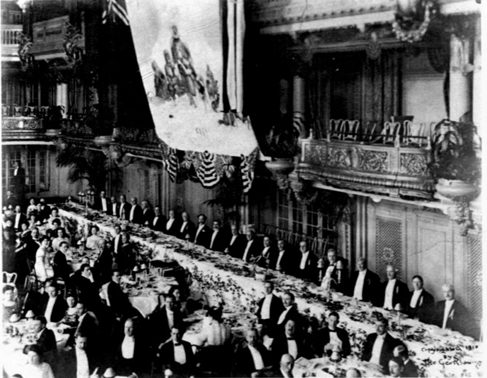 Dinner for Peary, Hotel Astor, March 5 1910, hosted by NY Governor Charles Hughes