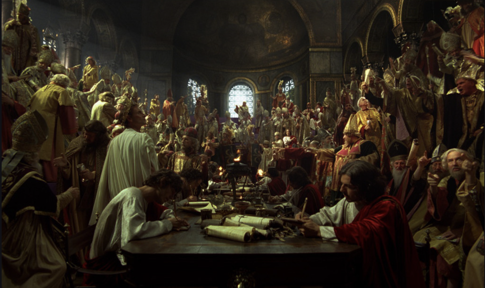 Council of Nicea from film 'Da Vinci Code'