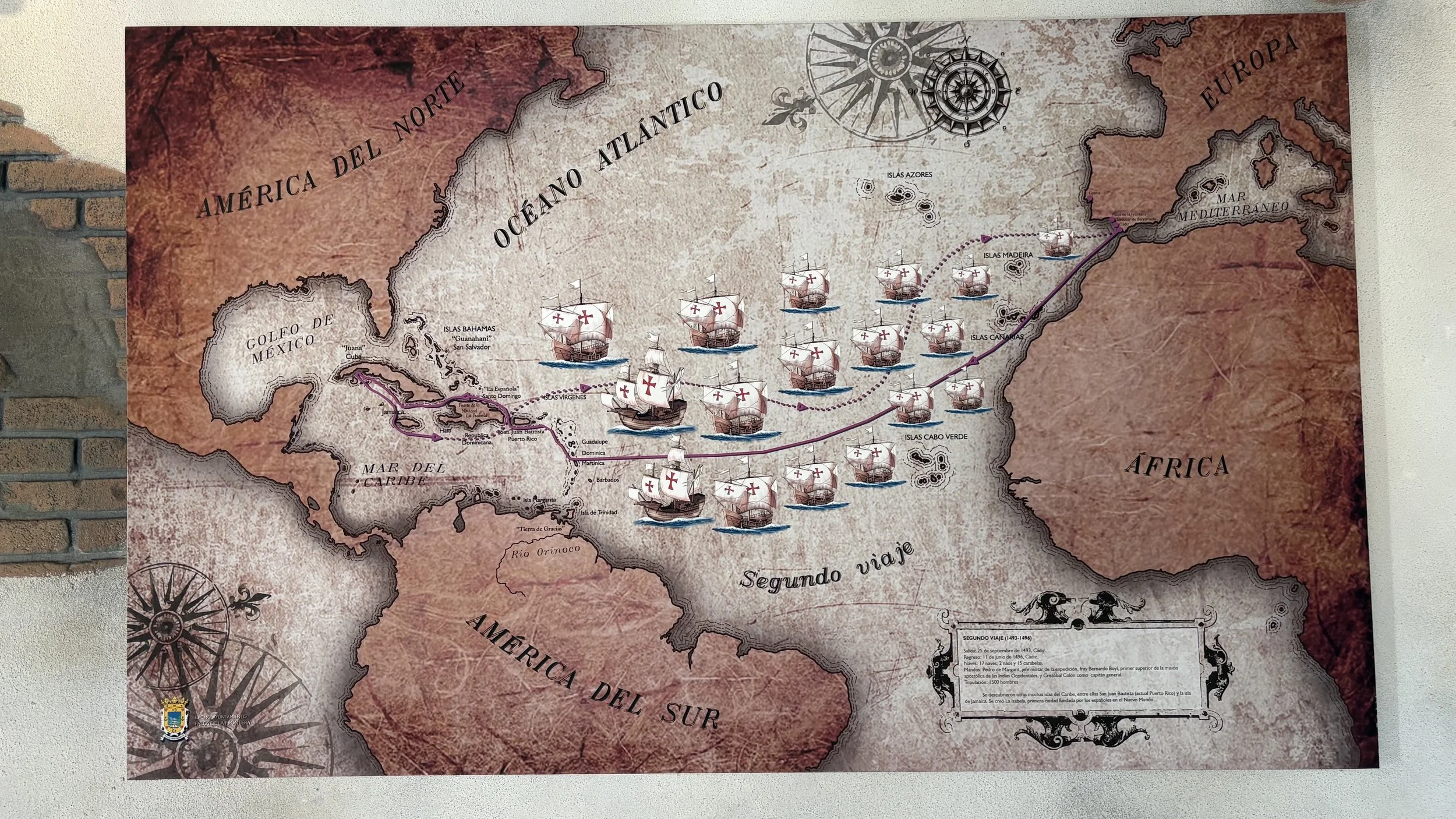 2nd voyage, at La Rábida