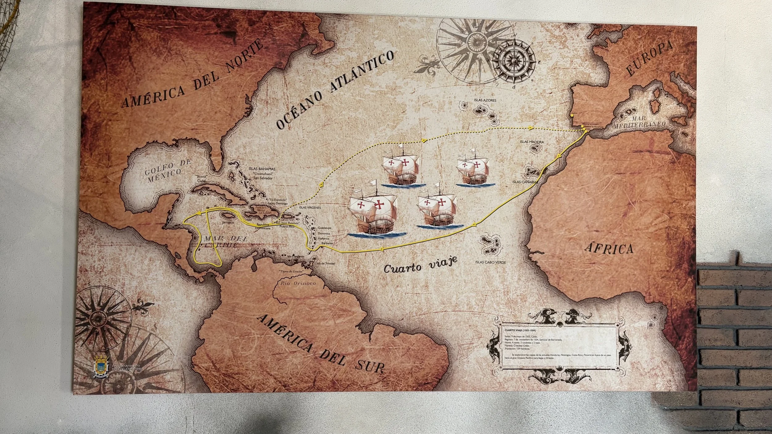 4th voyage, at La Rábida