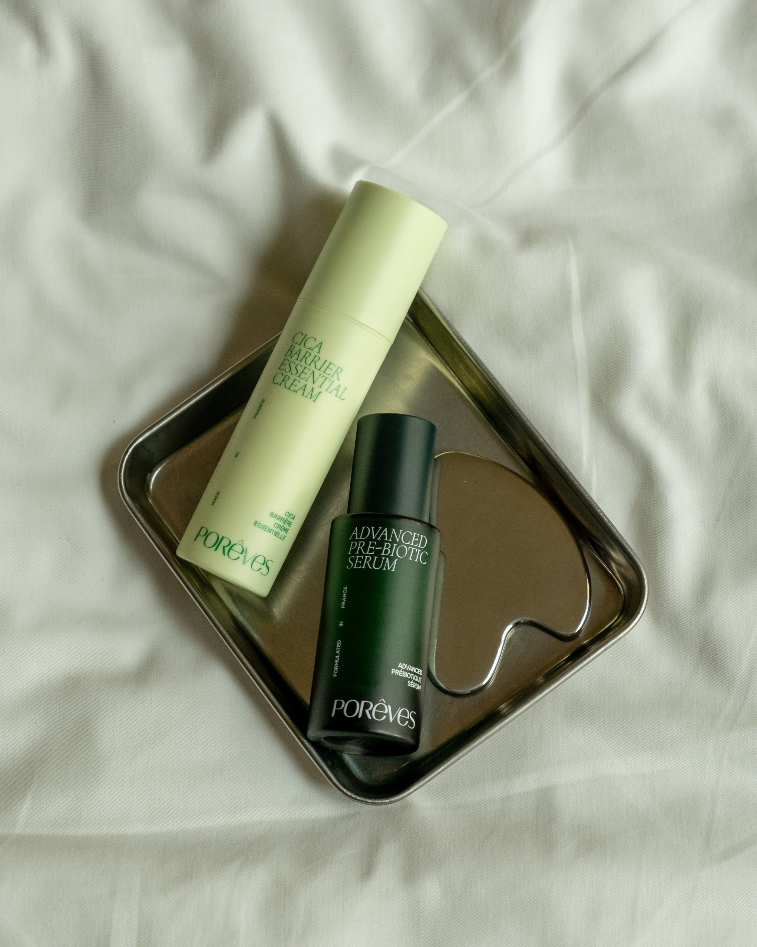 Gamme de produits Porêves dans son positionnement premium