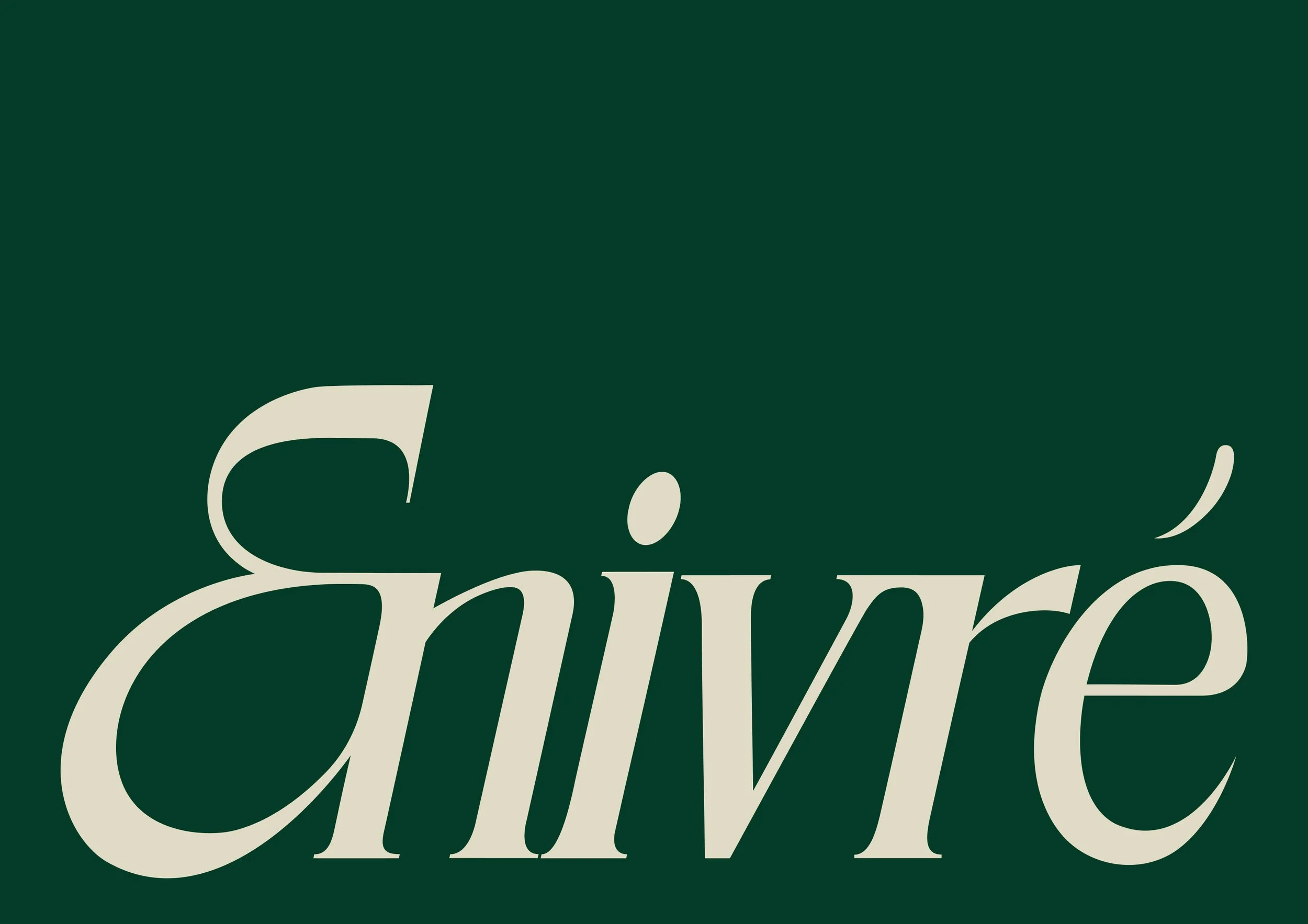 Logotype typographique sérif de la cave à vin Marseillaise Enivré