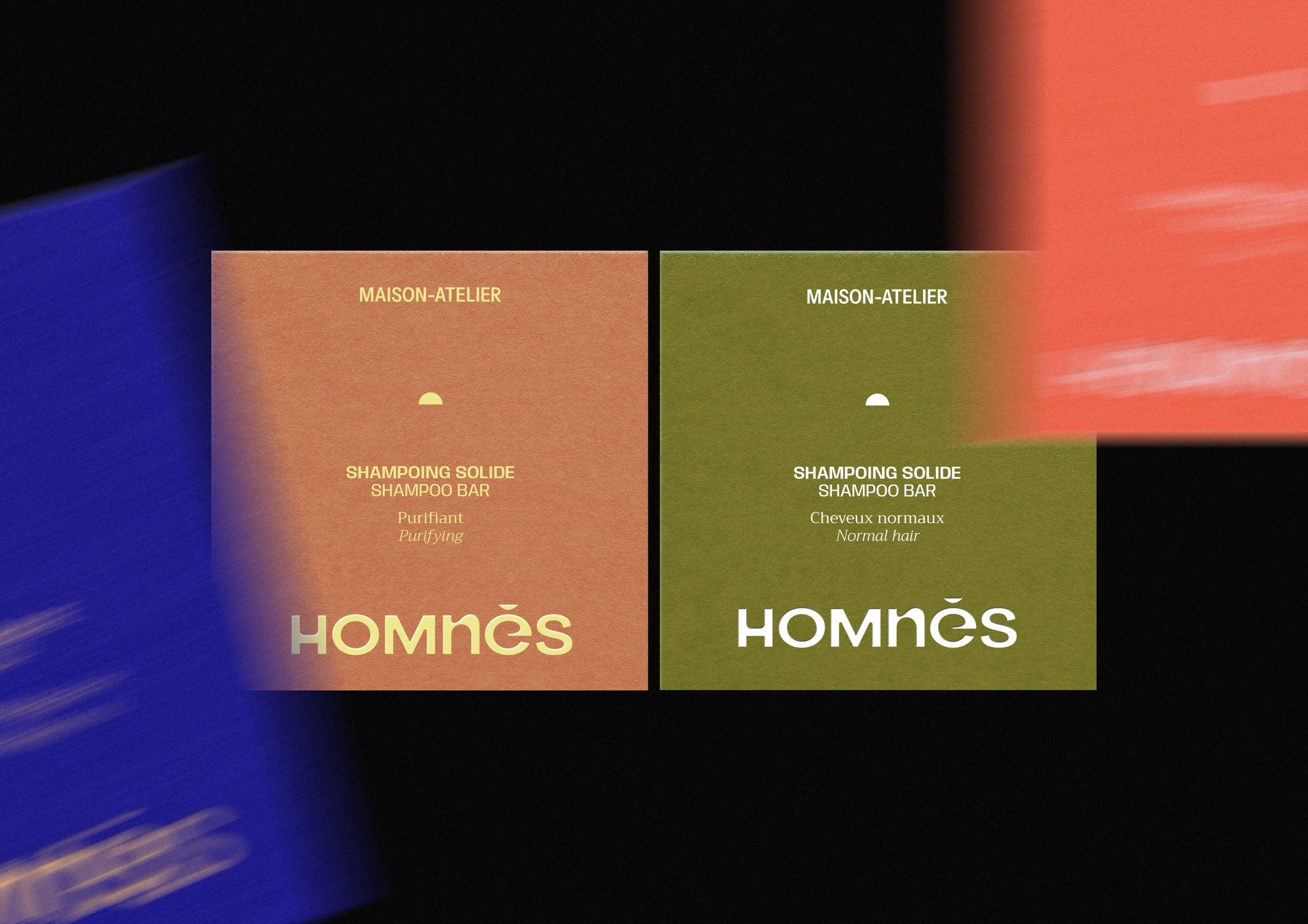 Palette de couleurs affirmées de la nouvelle identité Homnès