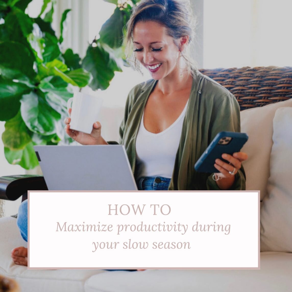 8 ways how you can maximize your slow season

And it starts with embracing the calm: giving yourself time to reset your mind, body and heart. 

But don't worry there is a hefty list of things you can do to make sure you are growing your business and 