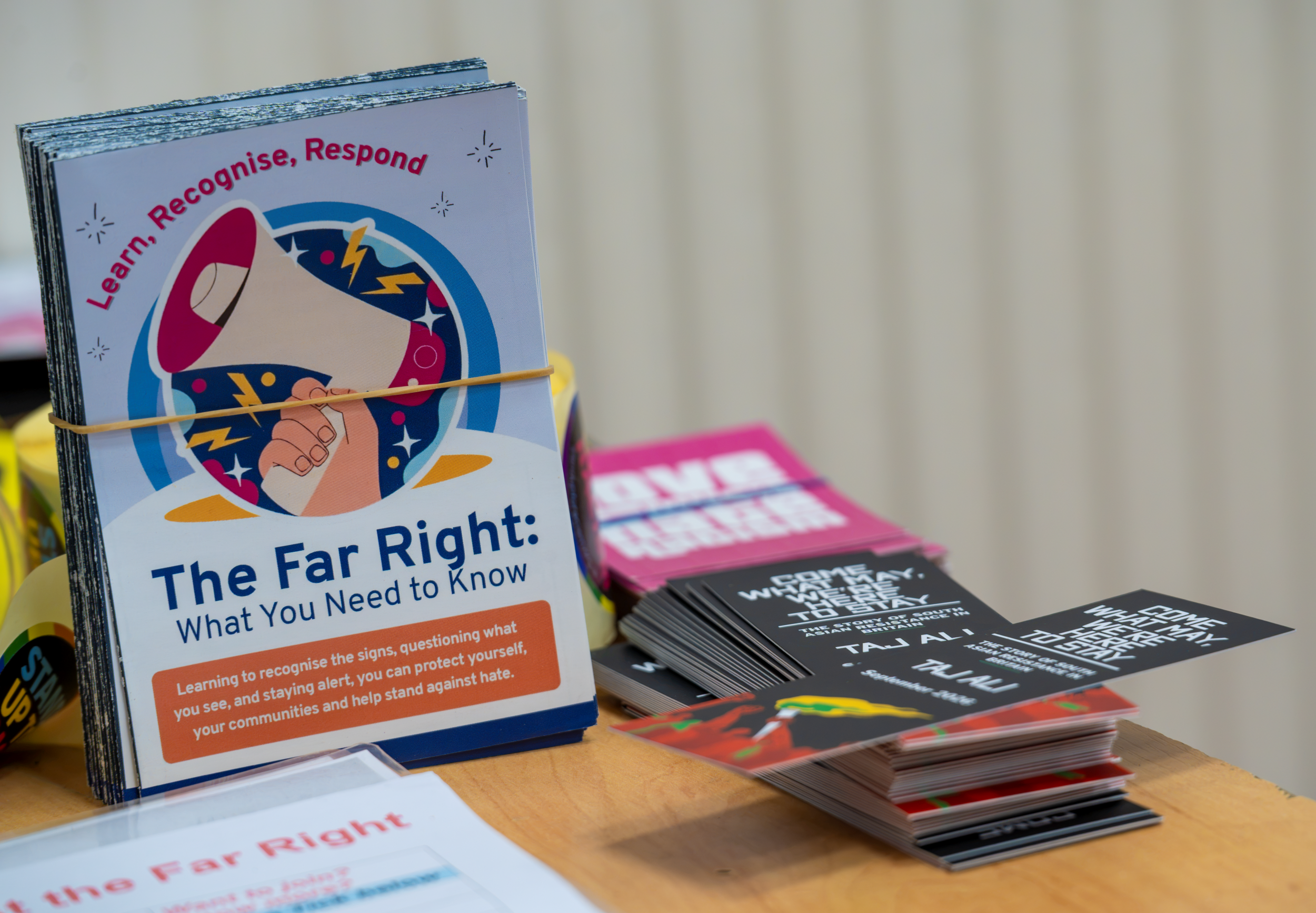  Leaflets  available at the Nottingham Solidarity Network meeting on the threat of the Far-Right