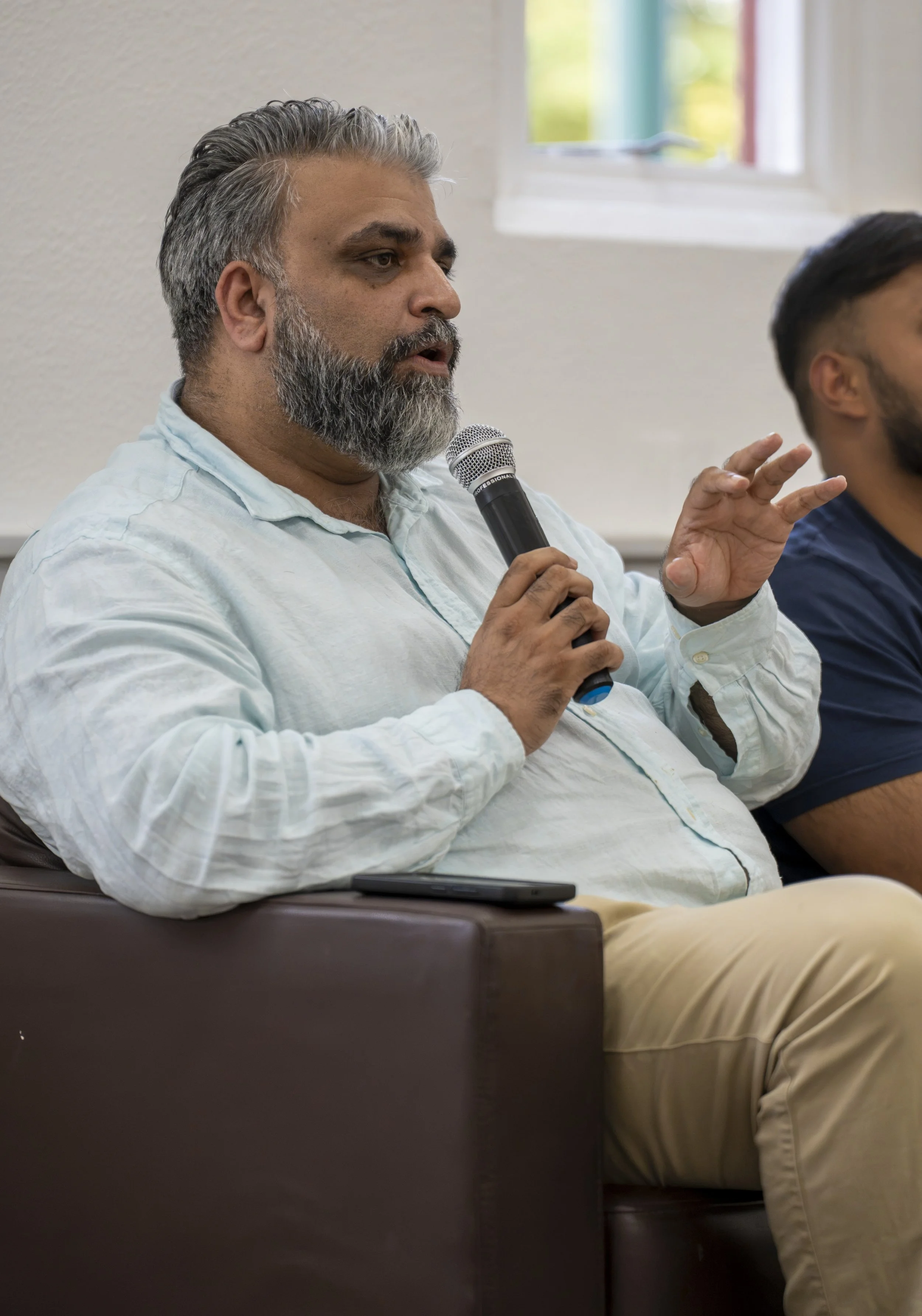 Councillor Sajid Mohammed speaking at the Nottingham Solidarity Network meeting