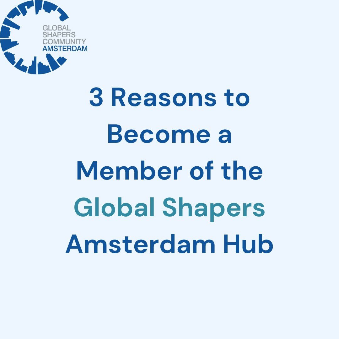Don't forget to apply to become a member of the Amsterdam Hub of the World Economic Forum Global Shapers! 

We can give you many different reasons why we think you should join, but here are some that mean the most to us... 🌍🌱