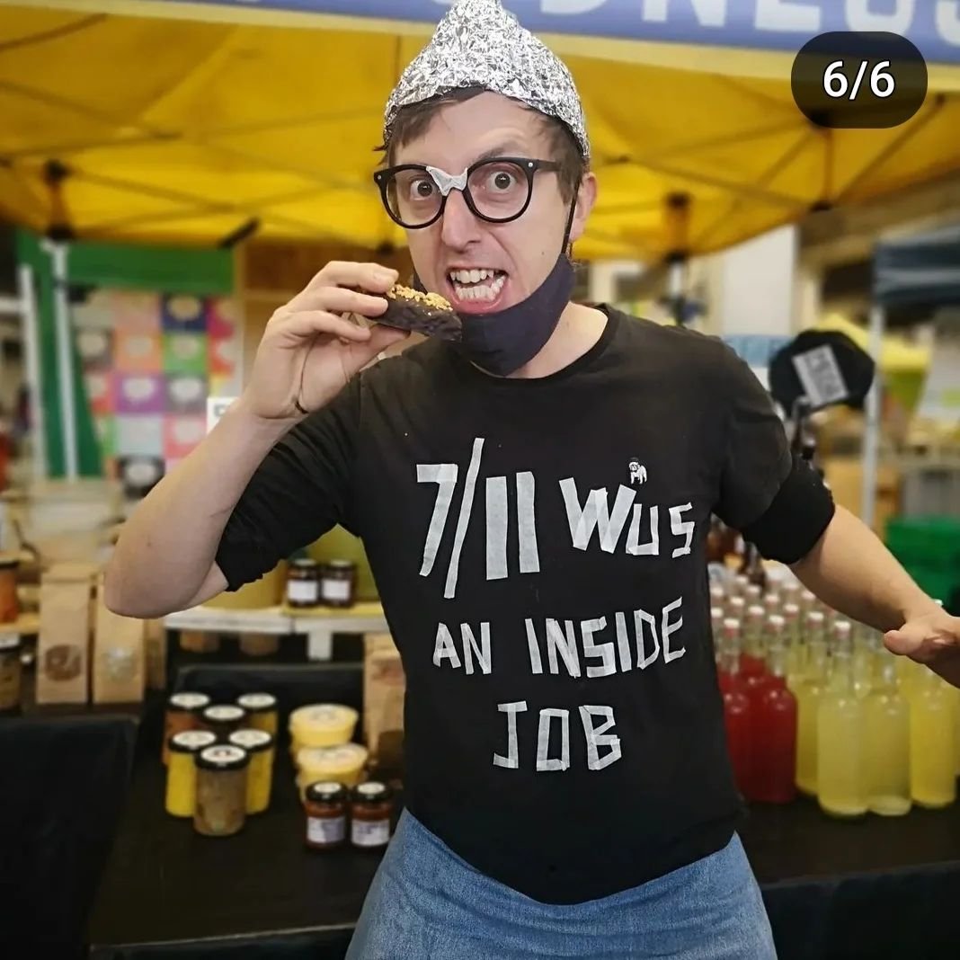 Throw back Thursday to the best Halloween costumes Mahon Market has ever encountered. We created a Krauterspace populated by American conspiracy enthusiasts inside the Mahon Market. We got in so much trouble for this satire! #worthit 🤷&zwj;♀️❄️Anywa