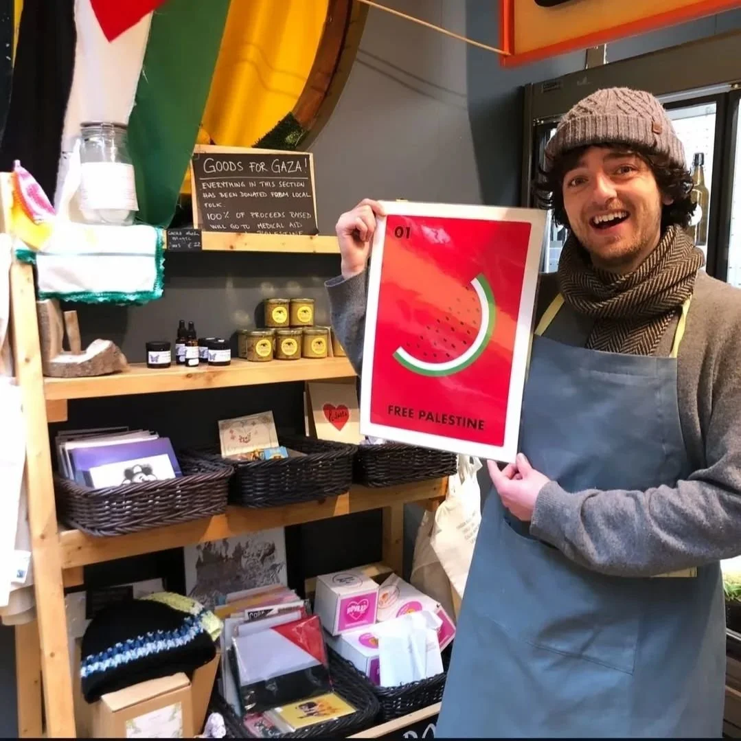 Thanks to the generosity, skill, and solidarity shown by the people of Cork and beyond, the Goods for Gaza stall has raised over &euro; 20,000 for Palestine.  Hundreds of small acts of mutual aid from our customers and friends, old and new, have made