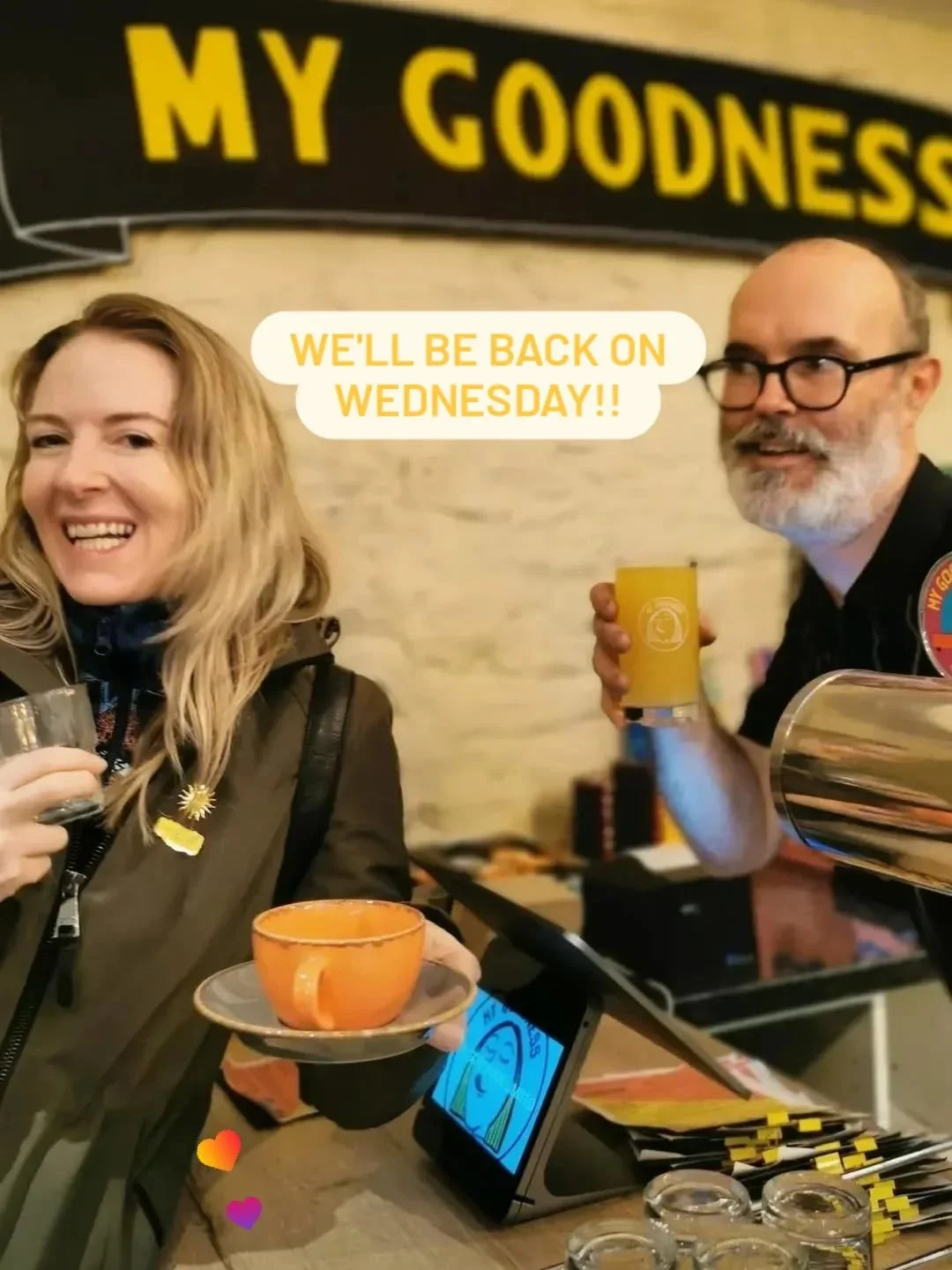 Hell yeah! Thanks for coming to My Goodness @quaycoopcork ! We had the best time warming up the space with ye all last Sunday, and we look forward to seeing, and feeding you soon. We'll be back open on Wednesday from 10:00-5. We have to open a day la