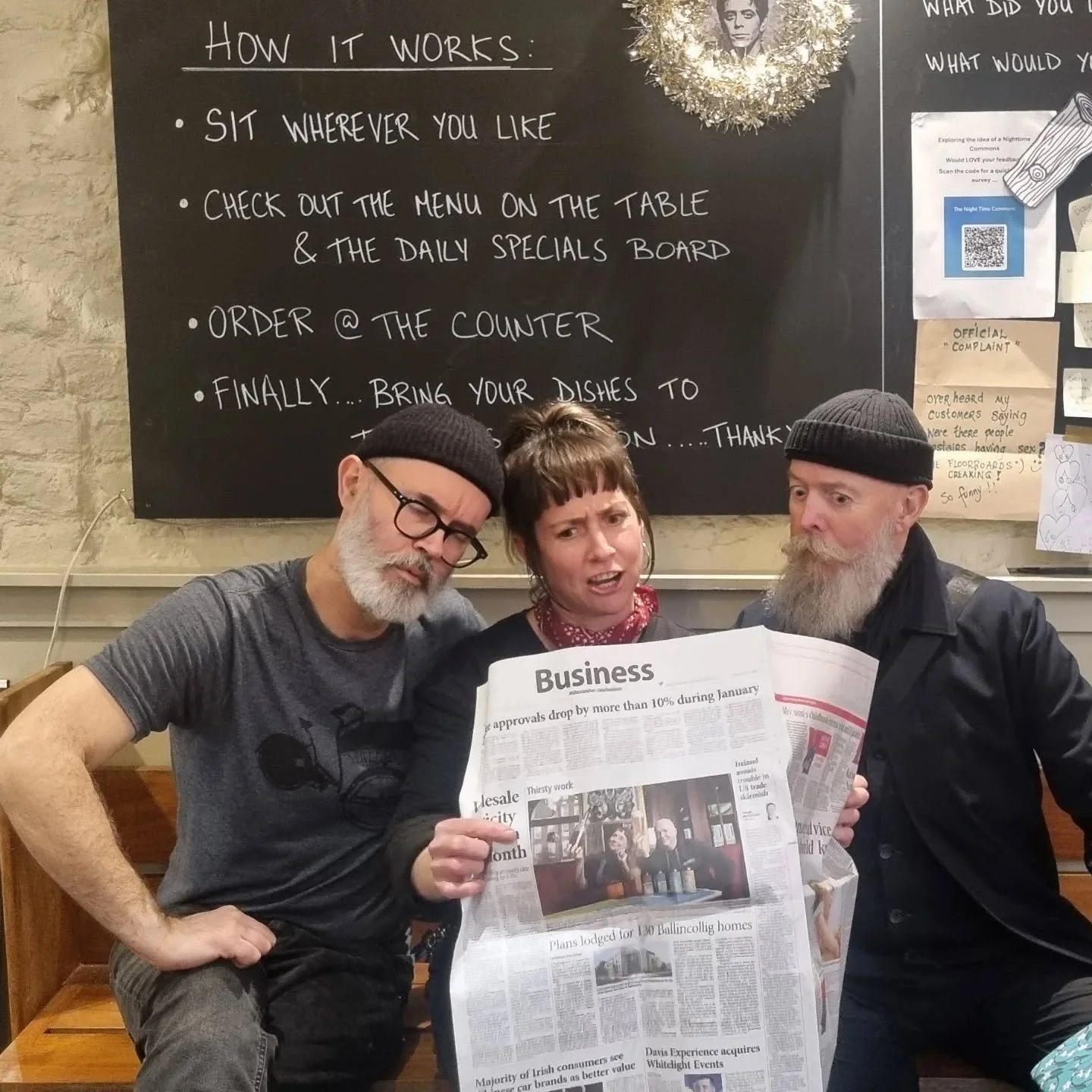 Look at us! @blarneybrewingco @colmoregancomedy and My Goodness are going to be chatting about practical solutions to solve all of the world's problems on March 4th, at Vienna Woods Hotel.  You can read all about it on The LEO website! The 2026 Enter