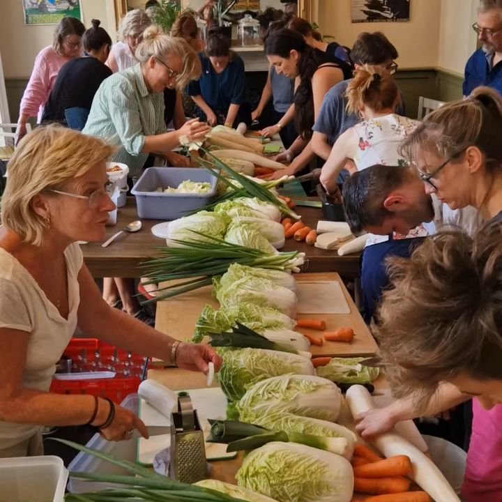 What a great evening! Thanks to all of you who  came to learn new skills,  and build community ( on micro and macro levels) at our kimchi and kombucha making workshop! I hope all of your jars are buzzing and bubbling away in your own kitchens now, te