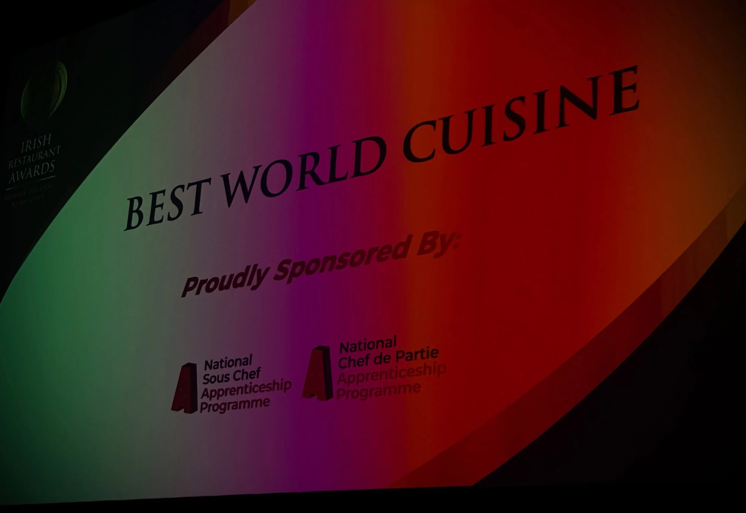 WOLRD CUSINE DUBLIN. WE LOVE YOU DUBLIN @irishrestawards BIGLOVE - BIGFAN FAM