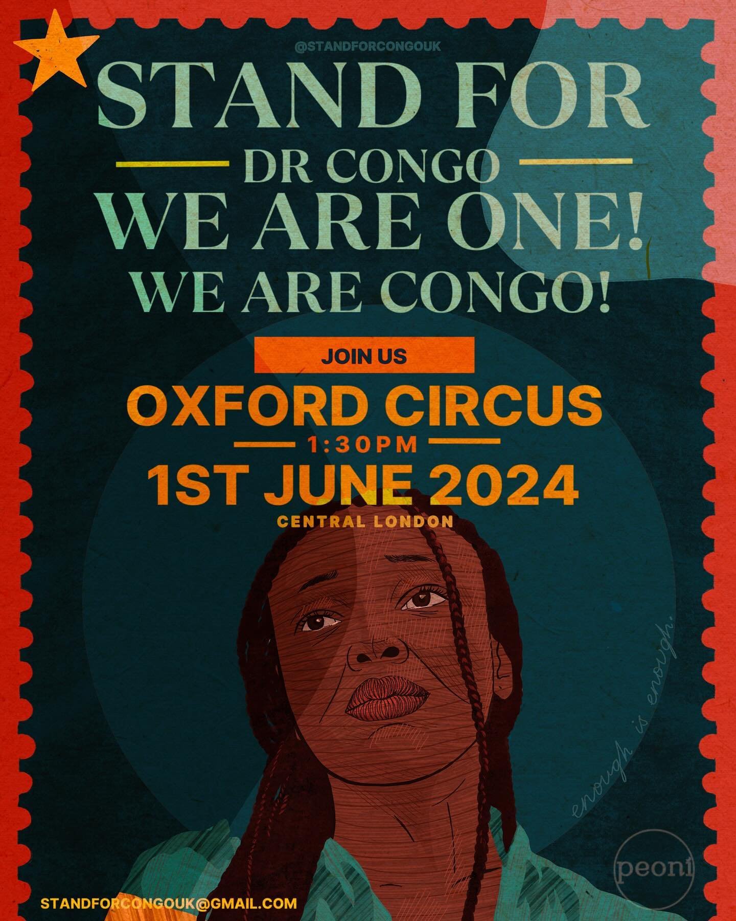 WE ARE ONE, WE ARE CONGO ❤️🇨🇩 @standforcongouk 

Art 🎨: @bypeoni 
📸: Cover art based on a photograph by @johnbehets Slide 6 a photograph by @fh_photos 

#standforcongo #focuscongo #freedomforcongo