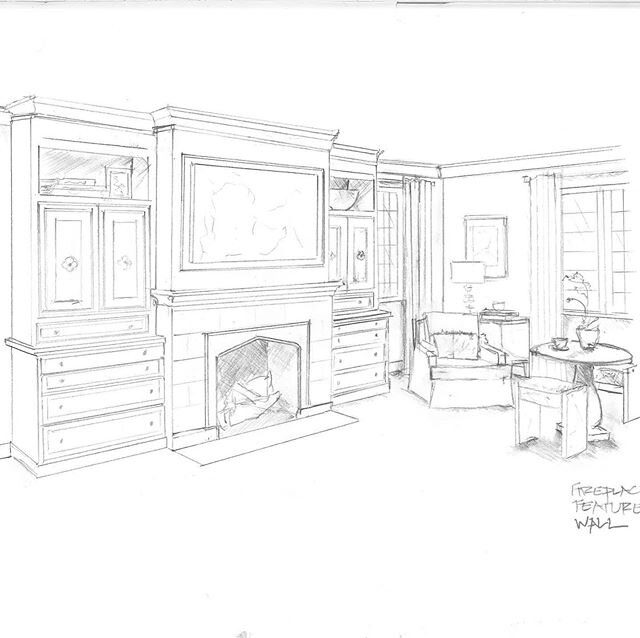 Client&rsquo;s master bedroom update. Excited for cabinet install and transforming this great space.  #interiordesign  #interiordesigner #masterbedroom  #rva #customcabinetry  #schematicsketch #ilovemyjob #ilovemyclients